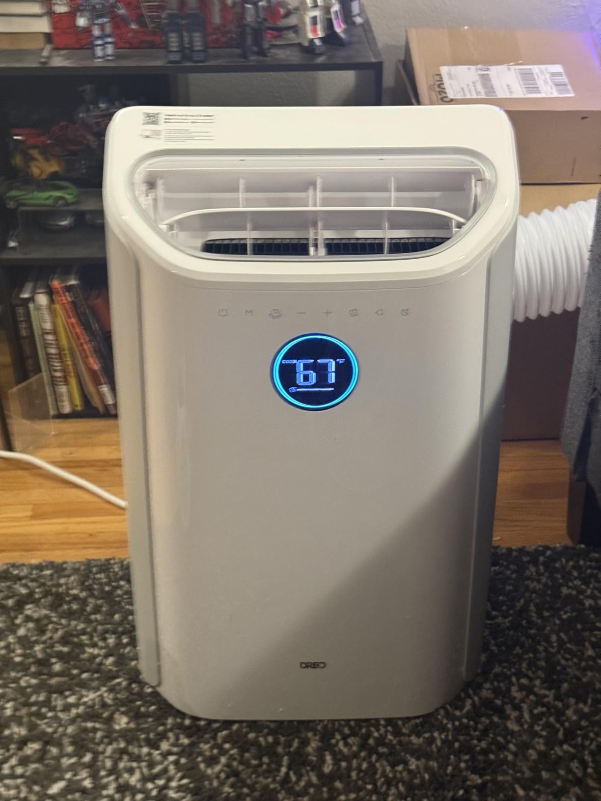 DREO Portable Air Conditioner 515S, 12000 BTU ASHRAE (8000 BTU DOE) Smart AC Unit for Bedroom with Drainage-free Cooling, Fan&Dehumidifier 3 in 1, APP/Voice/Remote, Quiet Standing AC for Room Indoors customer photo 1