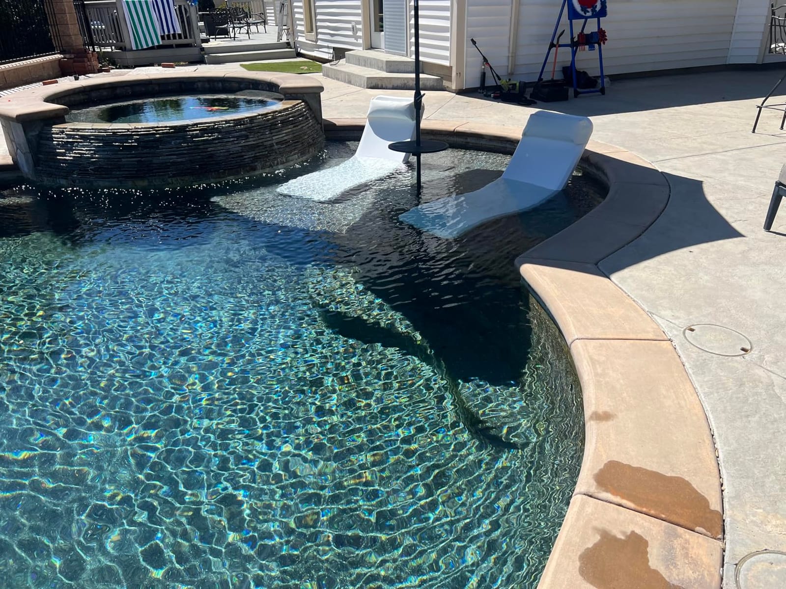 Coast Modern in Pool Lounge Chair - Waterproof & Weighted Chaise Lounger - Outdoor Pool Furniture for Patio or in Baja Shelf customer photo 1