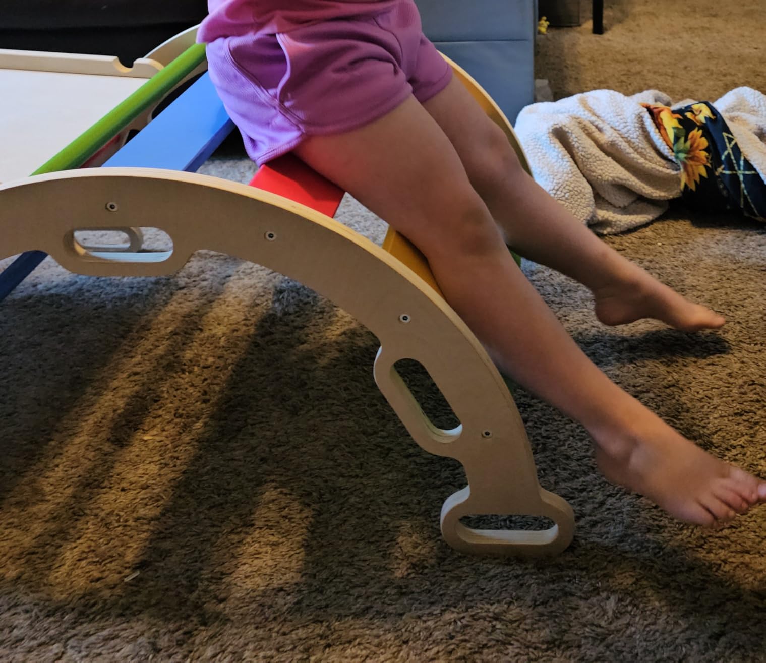 doowroodni Pikler Triangle Set 7in1 Toddler Climbing Toys Indoor Foldable Baby Climbing Toys Wooden Montessori Climbing Set with Arch, Ramp, Ladder for 1-3 Years, Jungle Gym for Kids customer photo 2