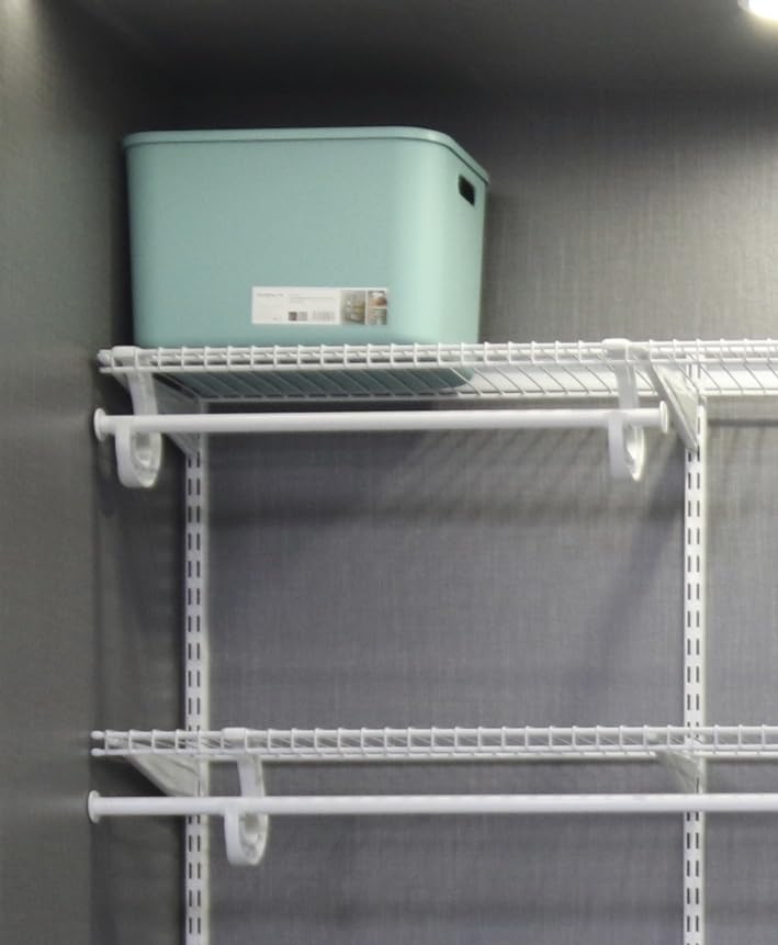 PROWORX 2-4 Ft. White Custom Insert Wire Closet Organizer System Kit | Adjustable Wall Mounted Metal Wire Closet Shelving System, Closet Shelves with Hanging Rods for Pantry Laundry Mudroom customer photo 2