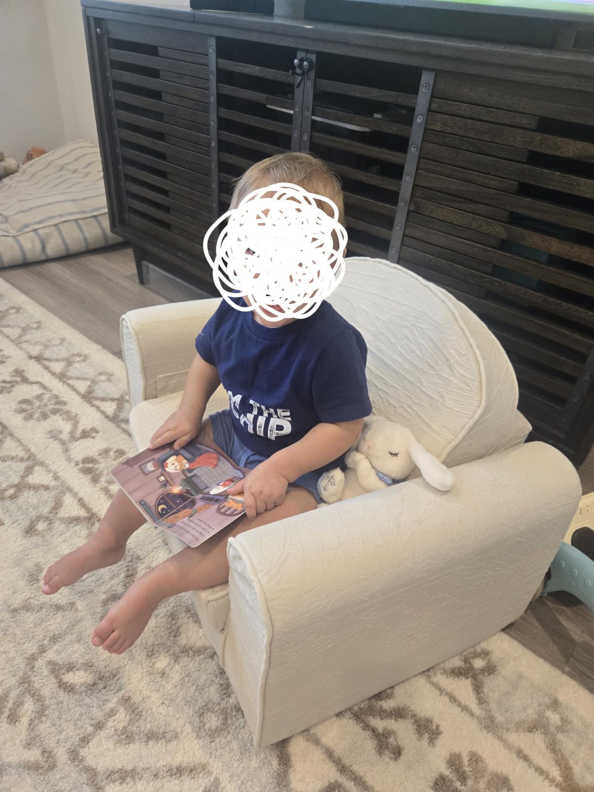 Tiny Land 2-in-1 Foldable Kids Couch with Pocket Soft Thick Toddler Sofa | Convertible Kids Chair for Playroom, Bedroom or Living Room, Cozy & Comfortable, Ideal Gift for Boys & Girls, Green customer photo 2