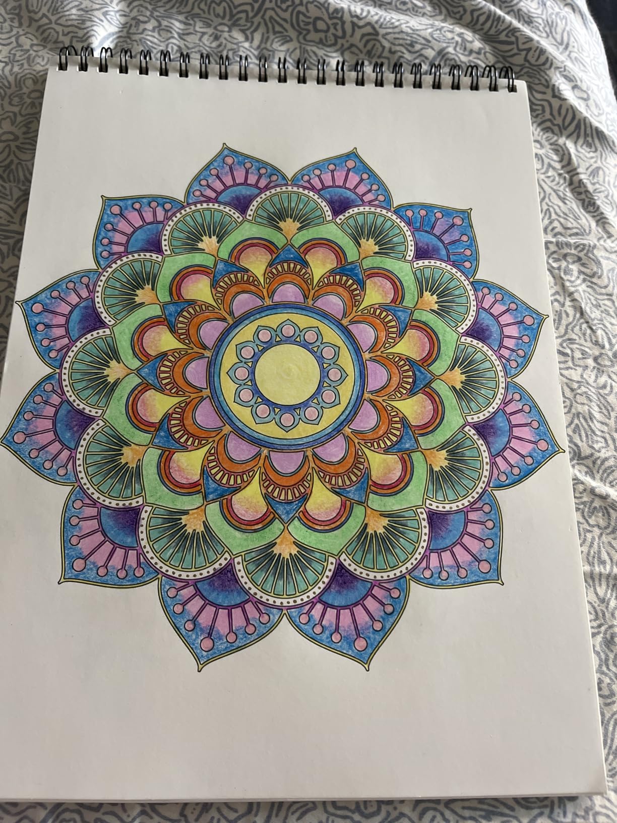 Mandala Adult Coloring Book for Women Relaxation with 24 Glitter Gel Pens | Mandala Coloring Set, 12Pcs Premium Single-Sided Paper with 24 Color Retractable Glitter Gel Pens, Mindfulness Gift for Women customer photo 2