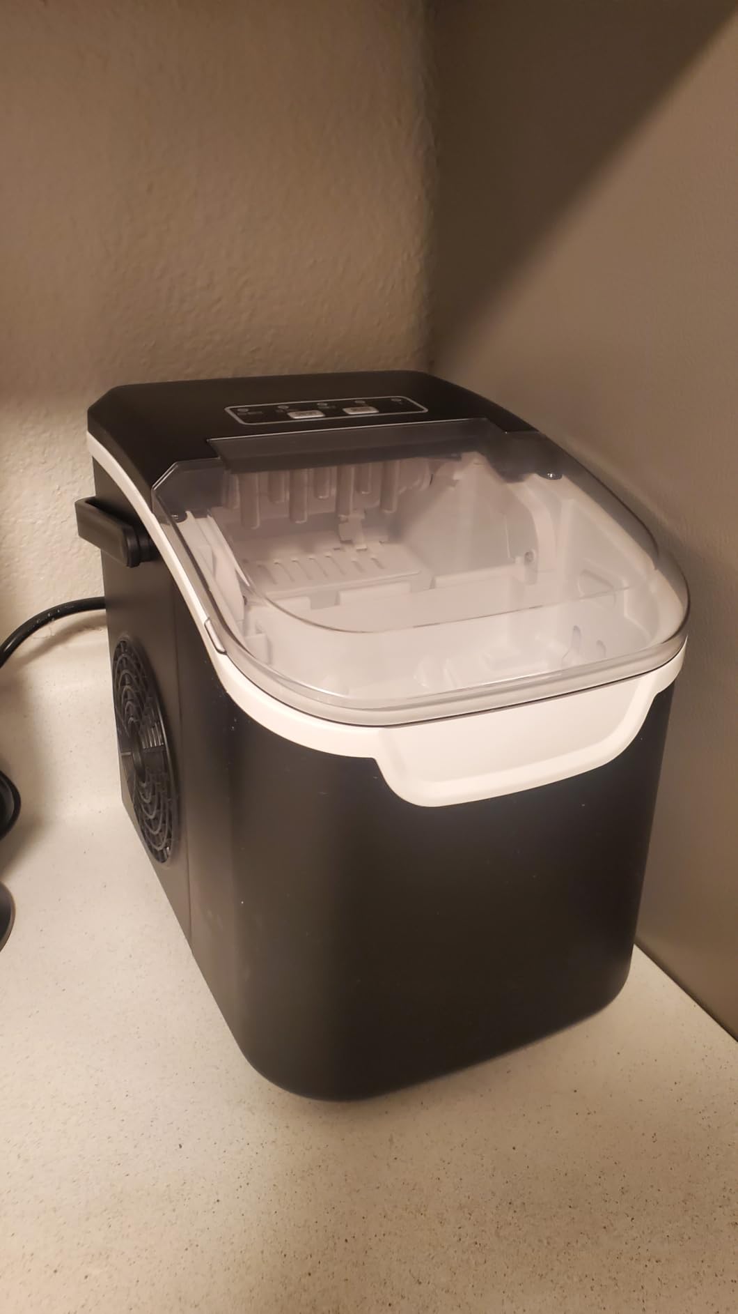 Antarctic Star Nugget Ice Maker Countertop 44Lb/Day LED Display Machine | 10-15min fast ice, 2 sizes, energy-save, portable, self-clean, 1.8L tank, 2.65Lbs storage, basket/scoop. Home/Bar/RV/Office. customer photo 2