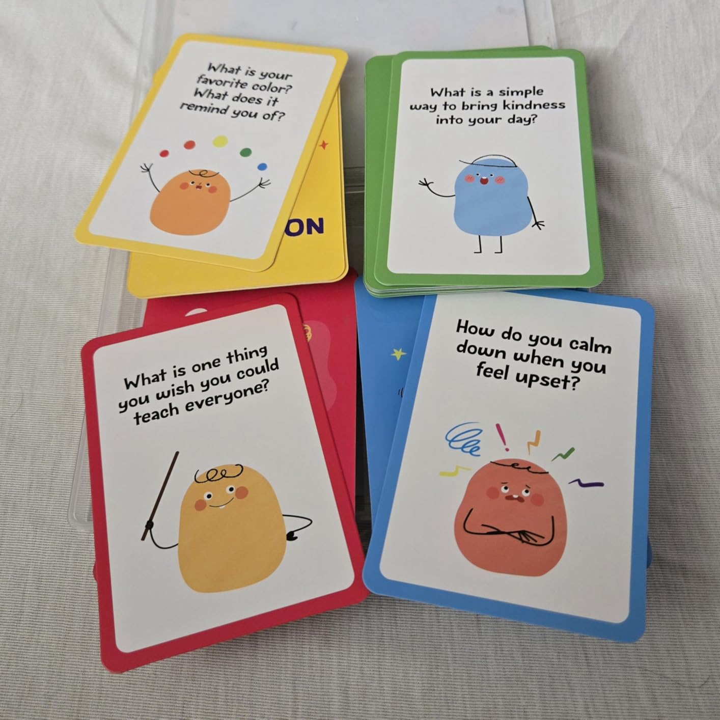 70 Conversation Cards, 4 Category Mindful Talk for Students, Authentic & Meaningful Question Cards for Parents, Kids, Classroom Activity & Road Trip - Improve Expression, Communication, Social Skill customer photo 1
