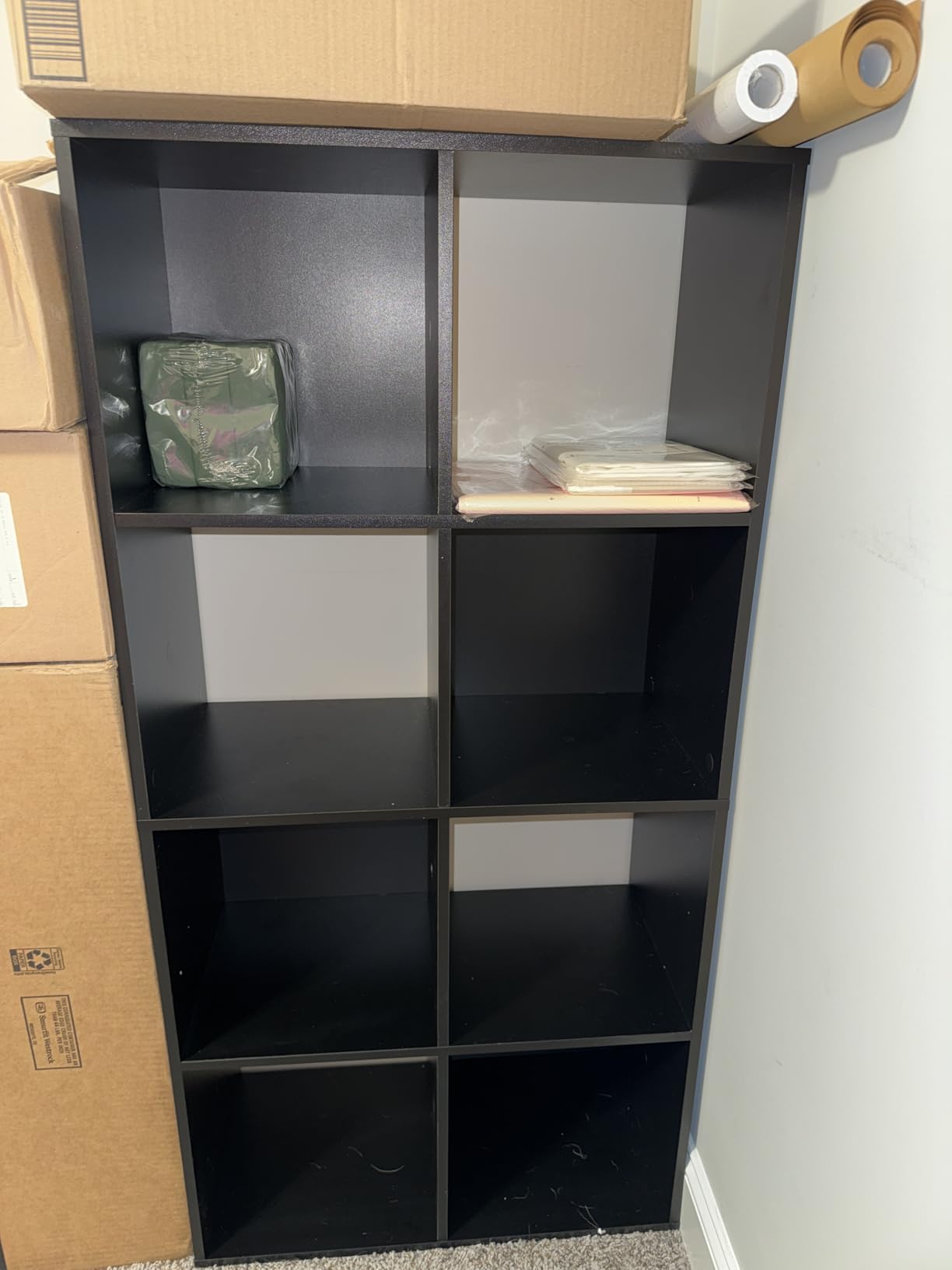 Sweetcrispy 6 Cube Storage Organizer, Stackable Modular Bookcase Shelf, Vertical or Horizontal Use, Fits 11x11