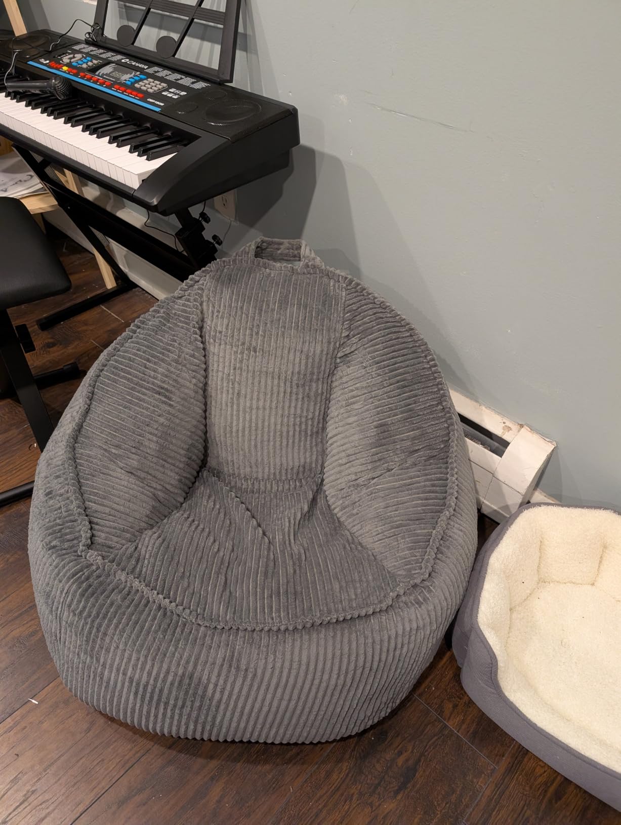 HUGHEAVEN Comfy Kids Bean Bag Chair, Soft Bean Bag Seat for Boys and Girls | Bean Bag Chair for Kids, Cozy Reading Chair & Stuffed Floor Sofa, Floor Chair for Gaming, Reading, Lounging & TV customer photo 1