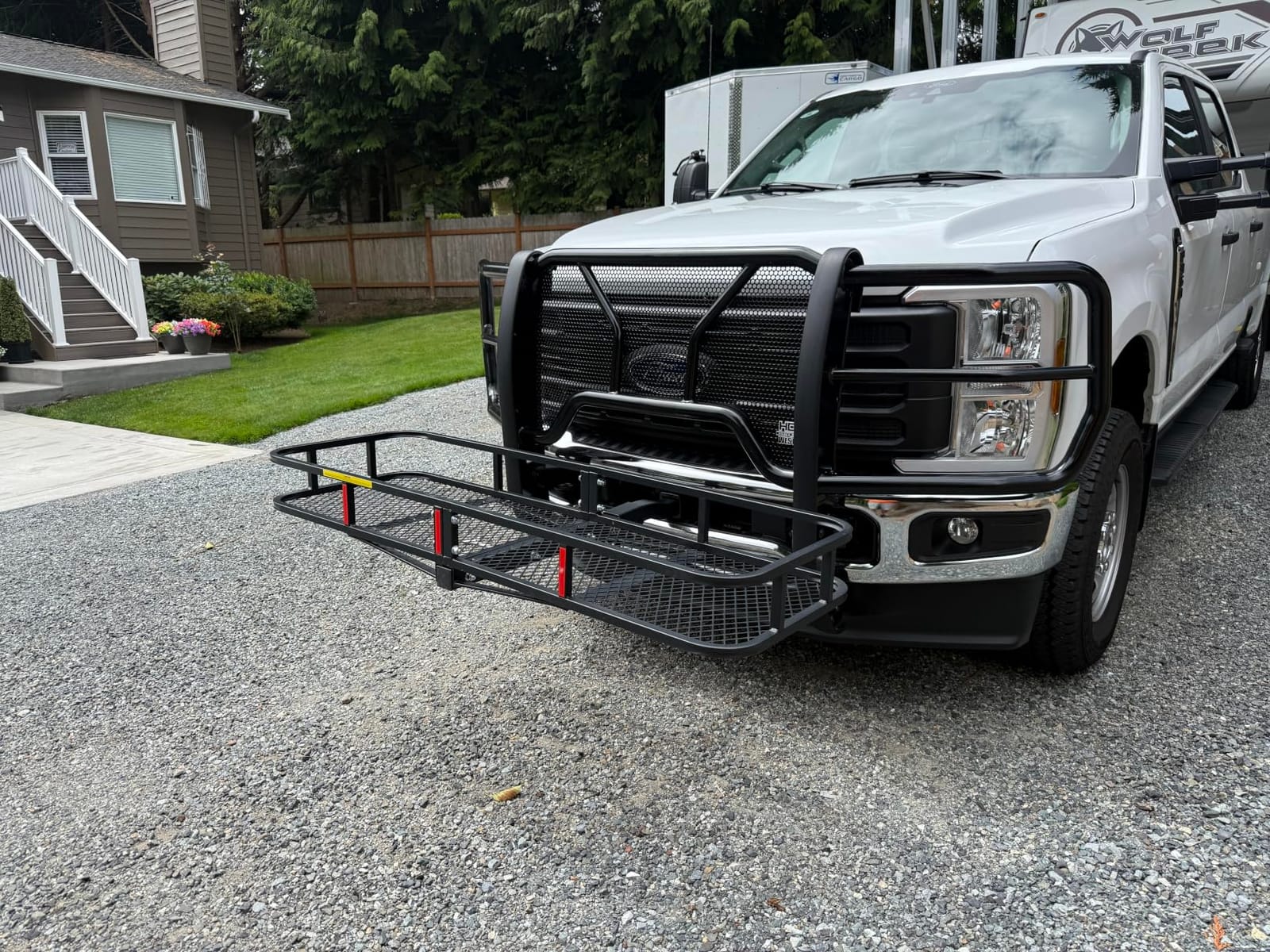 WEIZE Roof Rack Carrier Basket Universal Rooftop 54 x 34 x 6 + Waterproof Bag, Cargo Net with Attachment Hooks, Ratchet Straps for SUV, Truck customer photo 1