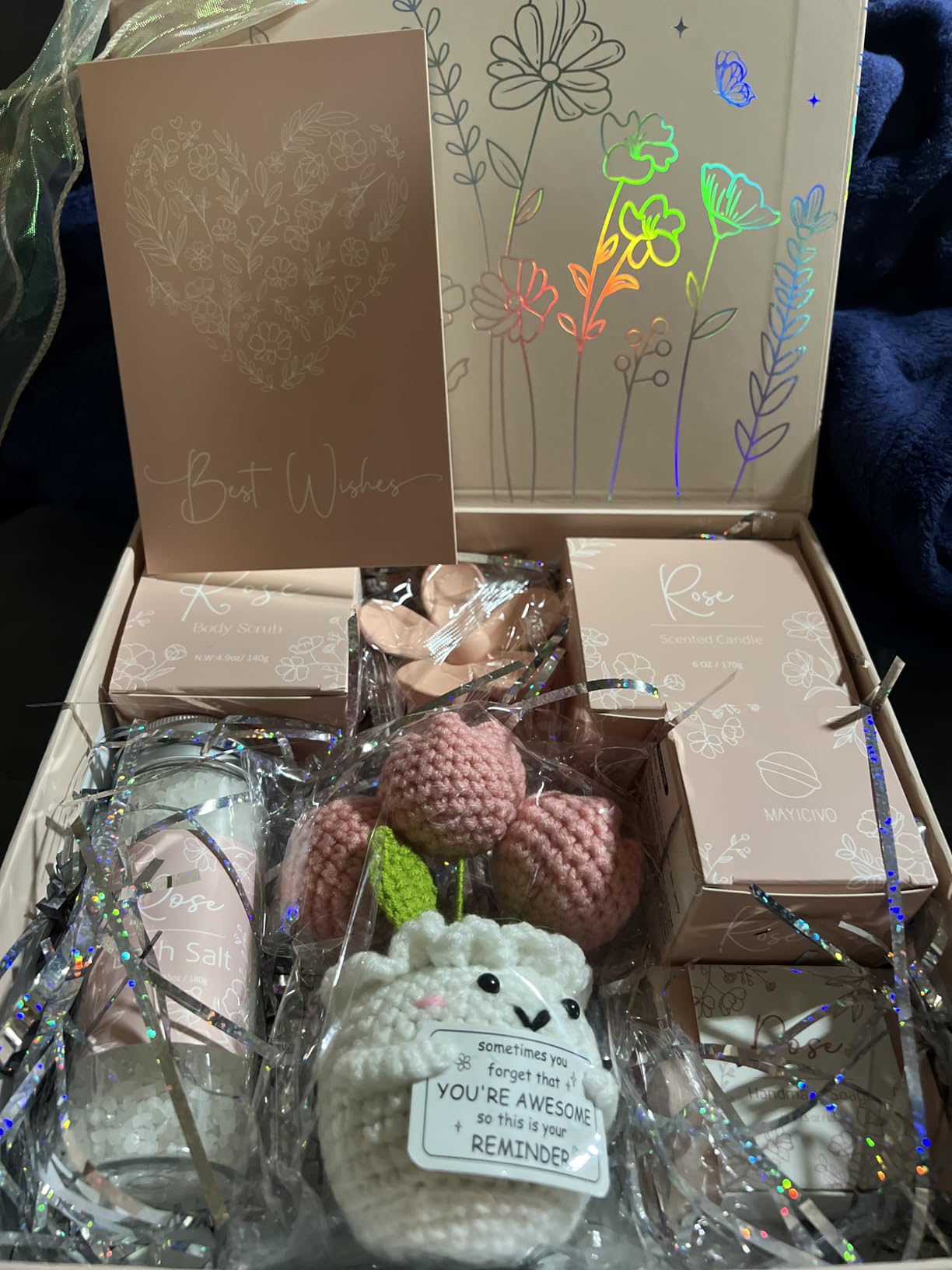 Spa Gifts Baskets for Women Bath Set Birthday Gifts for Women Self Care Kit | Vanilla Coconut Spa Gifts Home Bath Relaxing Care Package, Christmas Thank You Gifts for Women Mom Her Friends Sister Teacher customer photo 2