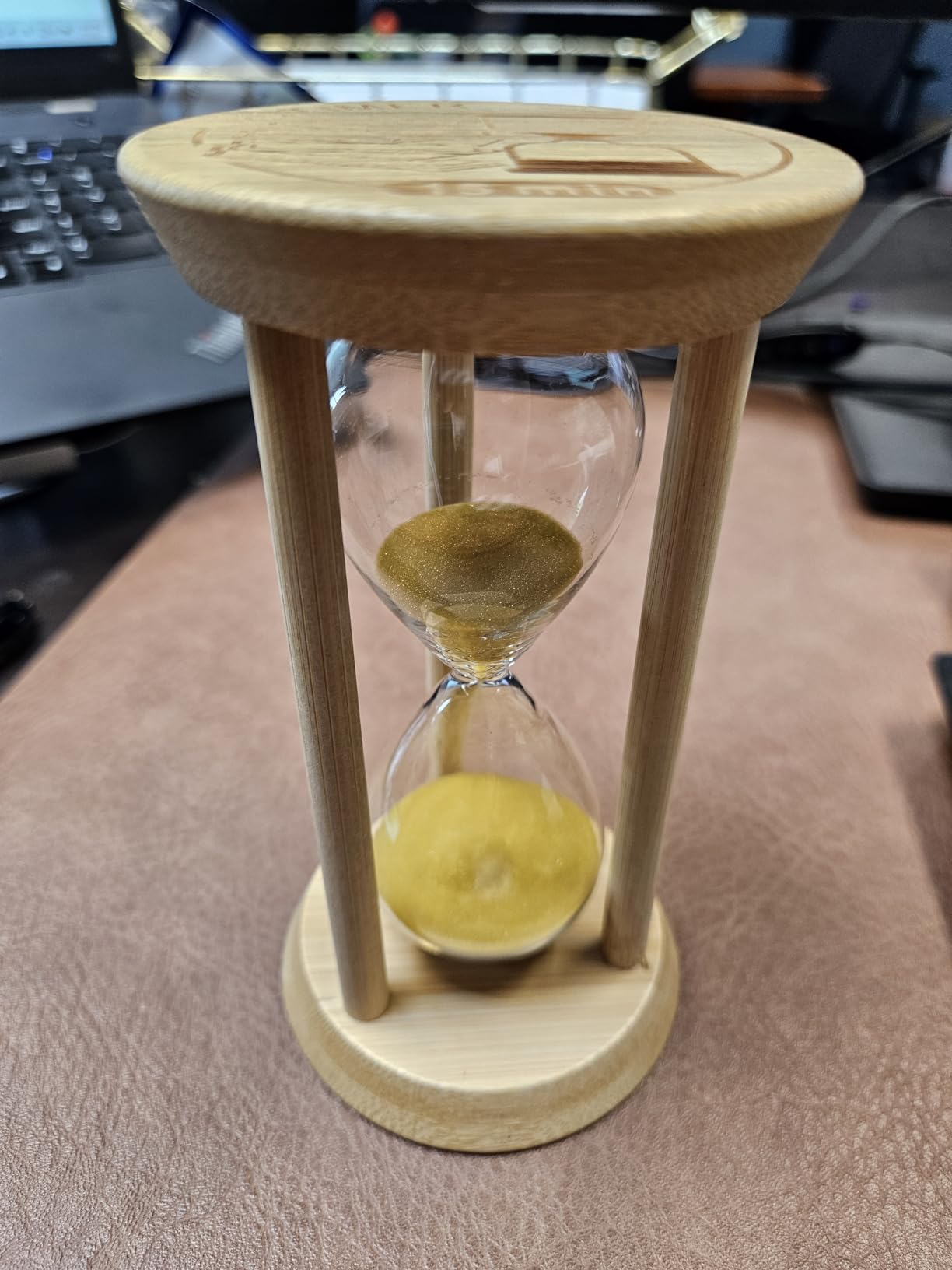 20 Minute Wooden Sand Timers,Large Bamboo Gold Sand Hourglass for Productivity, Meditation & Decor, 20 Min Reloj De Arena Sand Watch for Kitchen, Office, Game, Classroom, Yoga customer photo 2