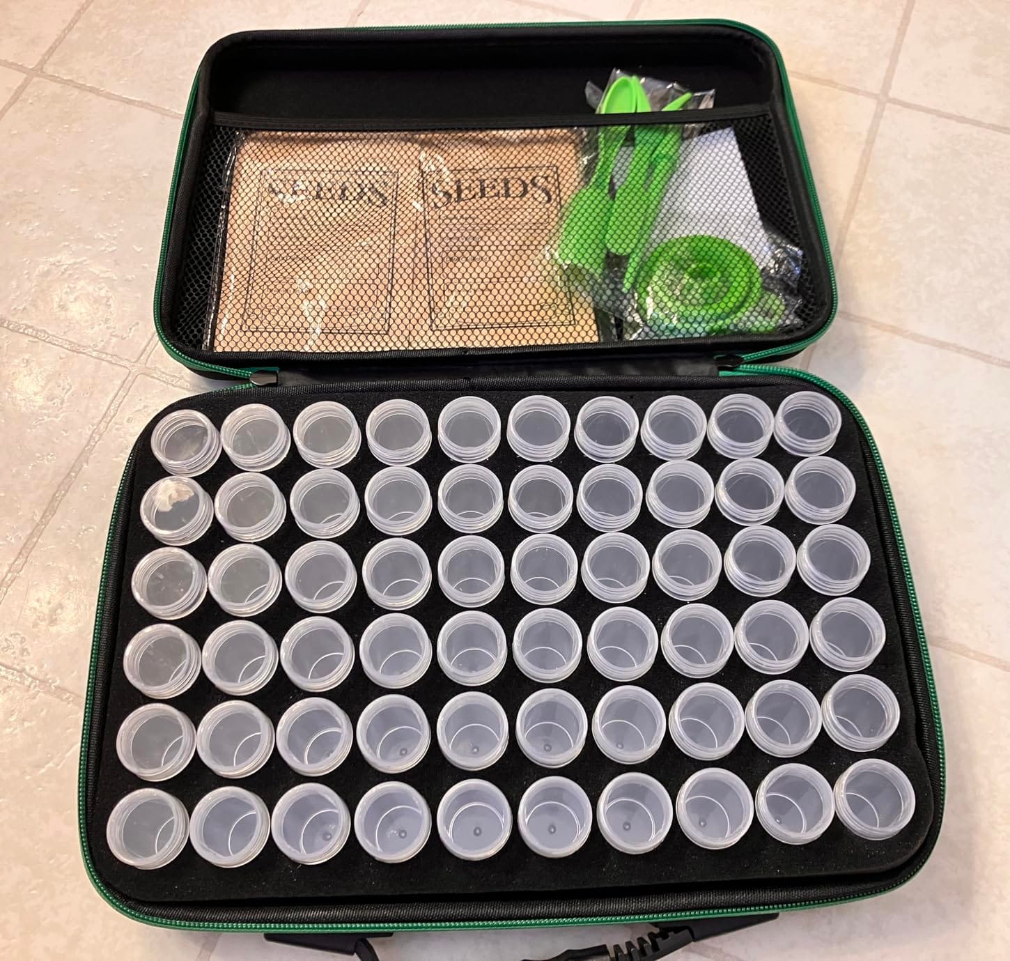 Seed Storage Organizer Box 60 Slots, with 20 Envelopes and Small Tool, Sturdy Seeds Saving Seed Bank Container Kit (Seeds not Included) customer photo 1