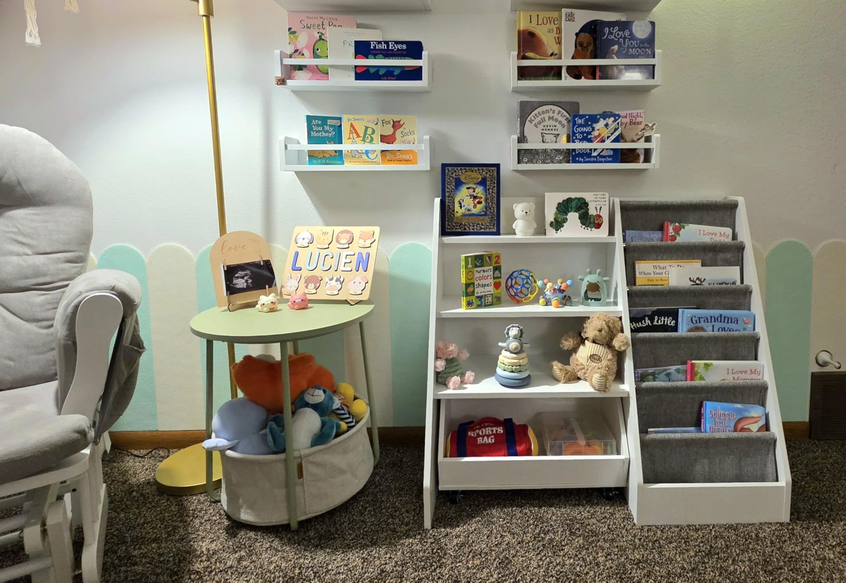 COZPAW Kids Bookshelf and Toy Storage, 4 Tier Toddler Bookshelf with Movable Drawer (Oak) customer photo 1