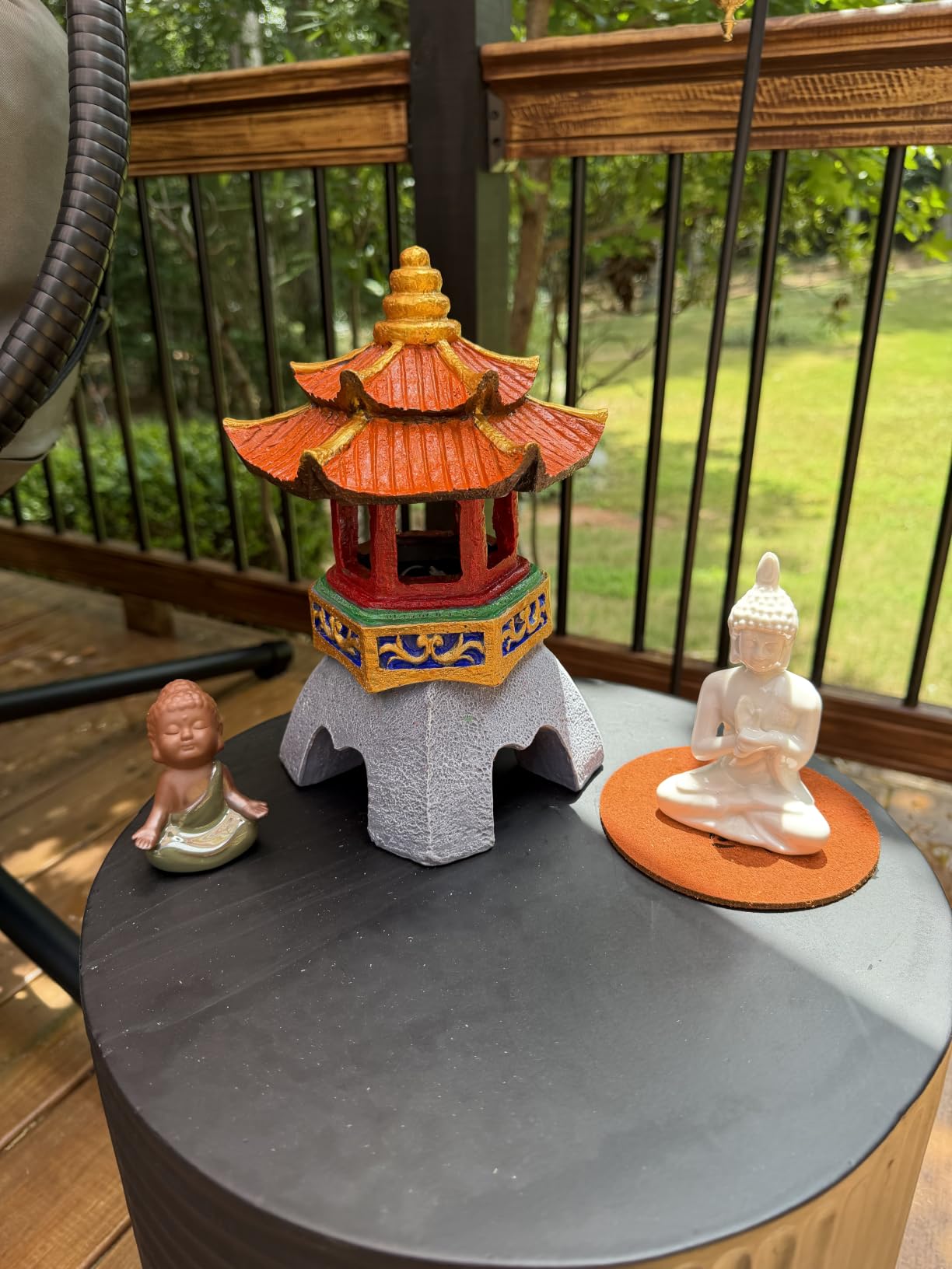 Solar Pagoda Lantern Garden Statue: Japanese Zen Lantern Garden Decor-LED Figurine Lamp Pagoda Statue Figurine for Home Table Outdoor Decor customer photo 2