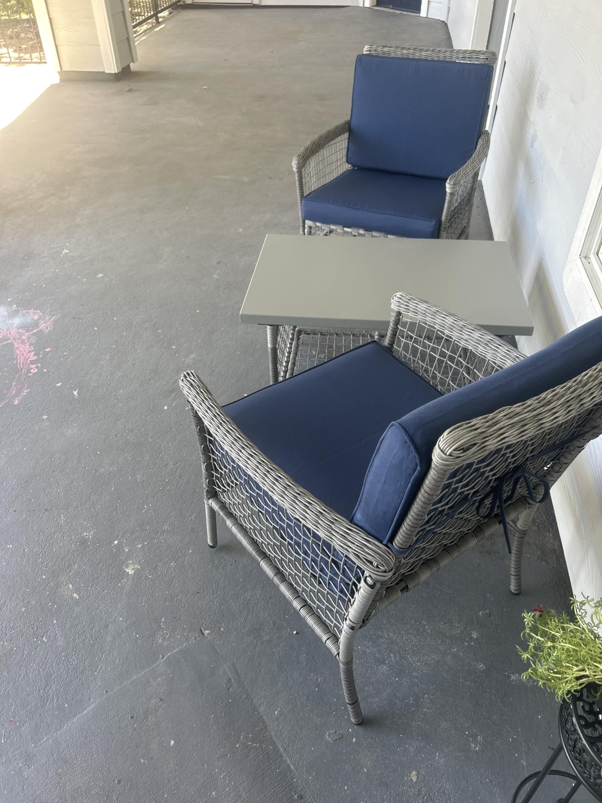 DECMICO 3-Piece Patio Furniture Set, L-Shaped Outdoor Sectional Sofa with Thick Cushions, All-Weather Rattan Conversation Set, Boho Style Detachable 3-Seater Lounger (Charcoal Grey) customer photo 1