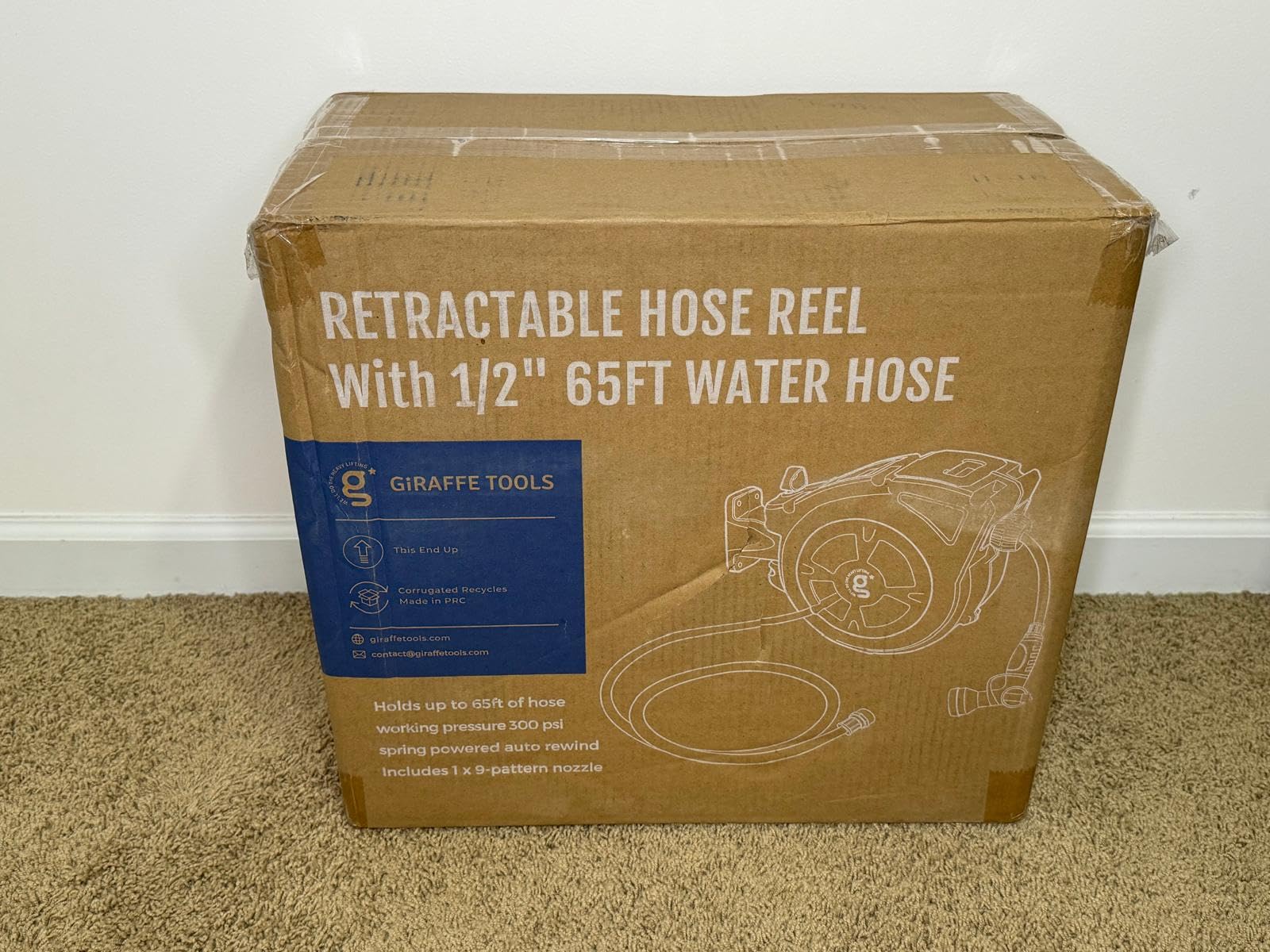 Giraffe Tools Retractable Hose Reel 65 ft customer photo 1