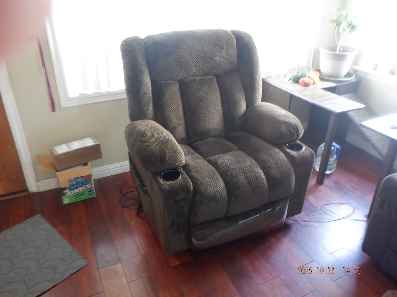 3 Motor Large-Wide Lift Chair, Infinite Position, 180 Degree Lay Flat, Power Lift Chairs Recliners for Elderly Big and Tall, Massage & Heat, Extended Footrest (Dark Brown, Large Wide) customer photo 1