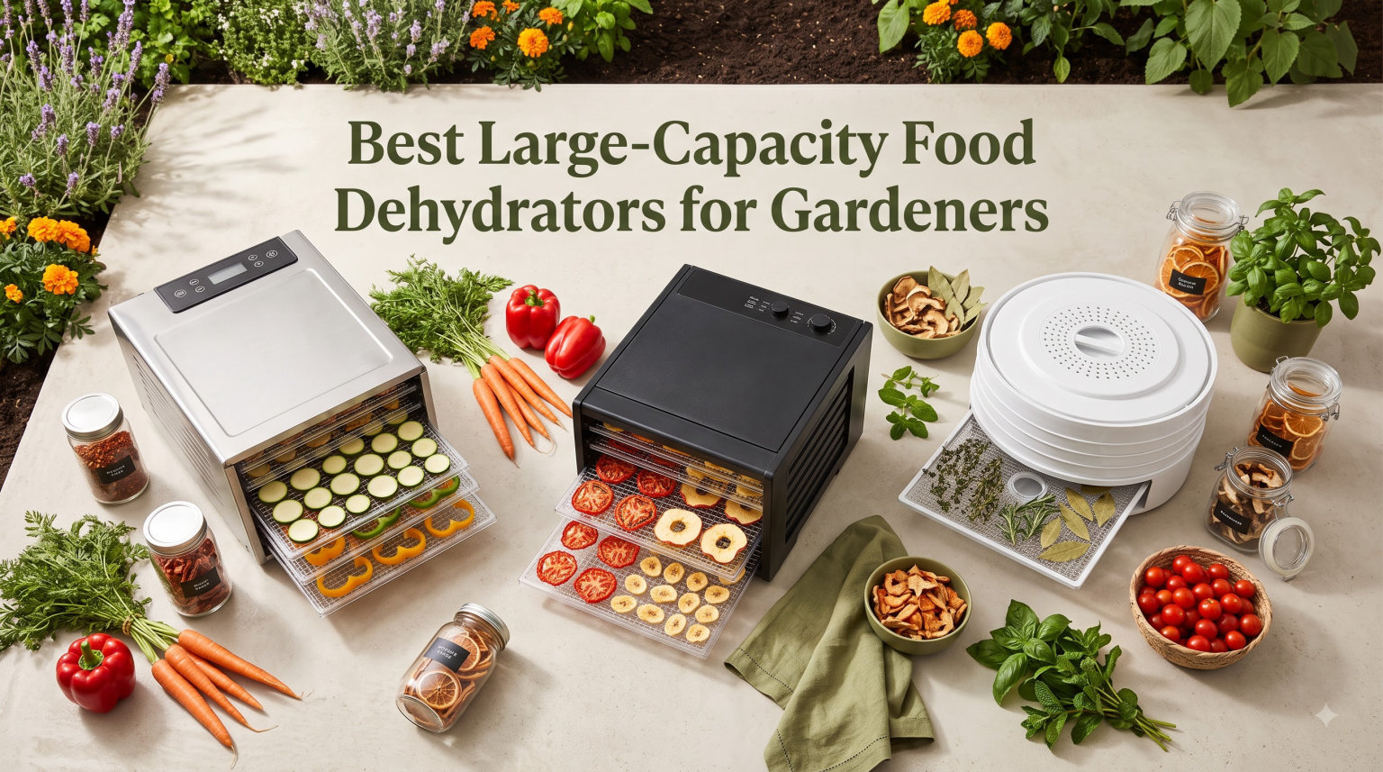 Best Large-Capacity Food Dehydrators for Gardeners