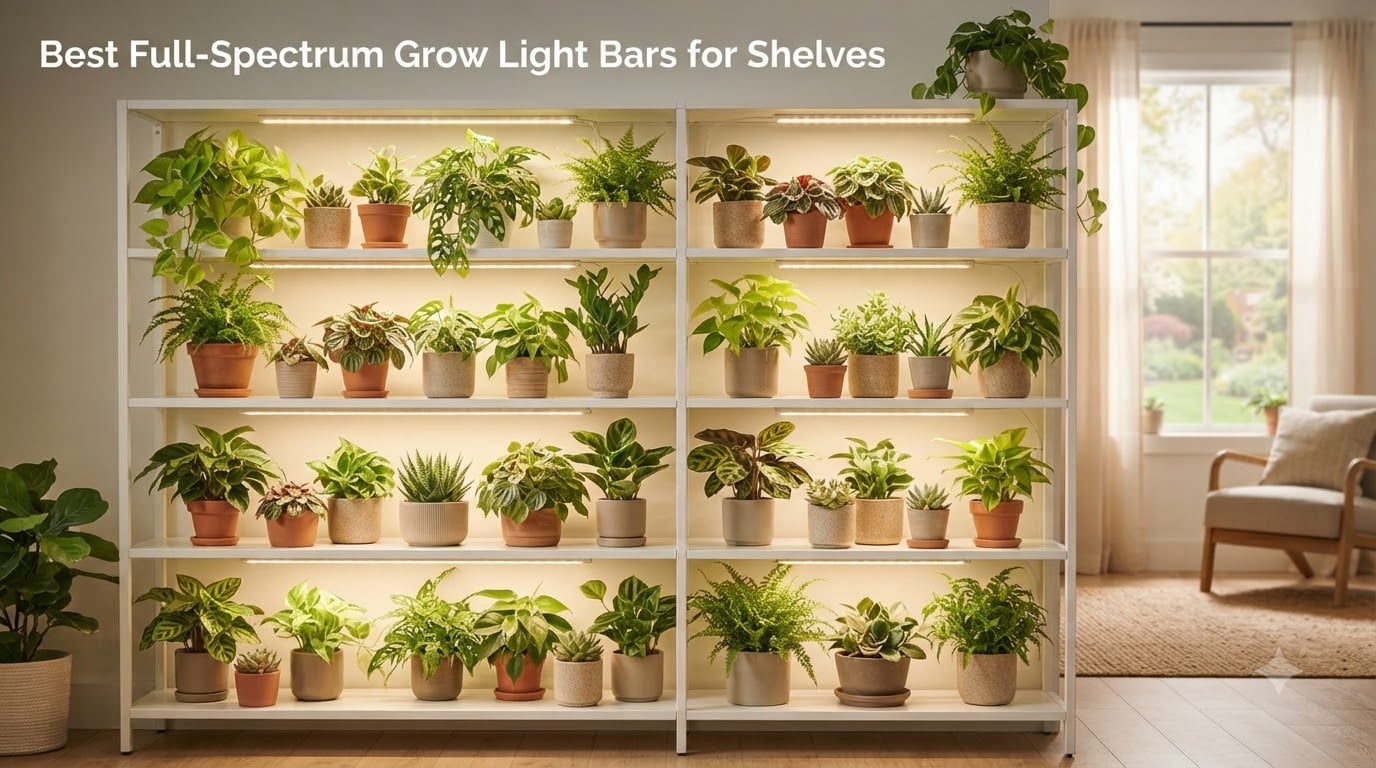 Best Full-Spectrum Grow Light Bars for Shelves