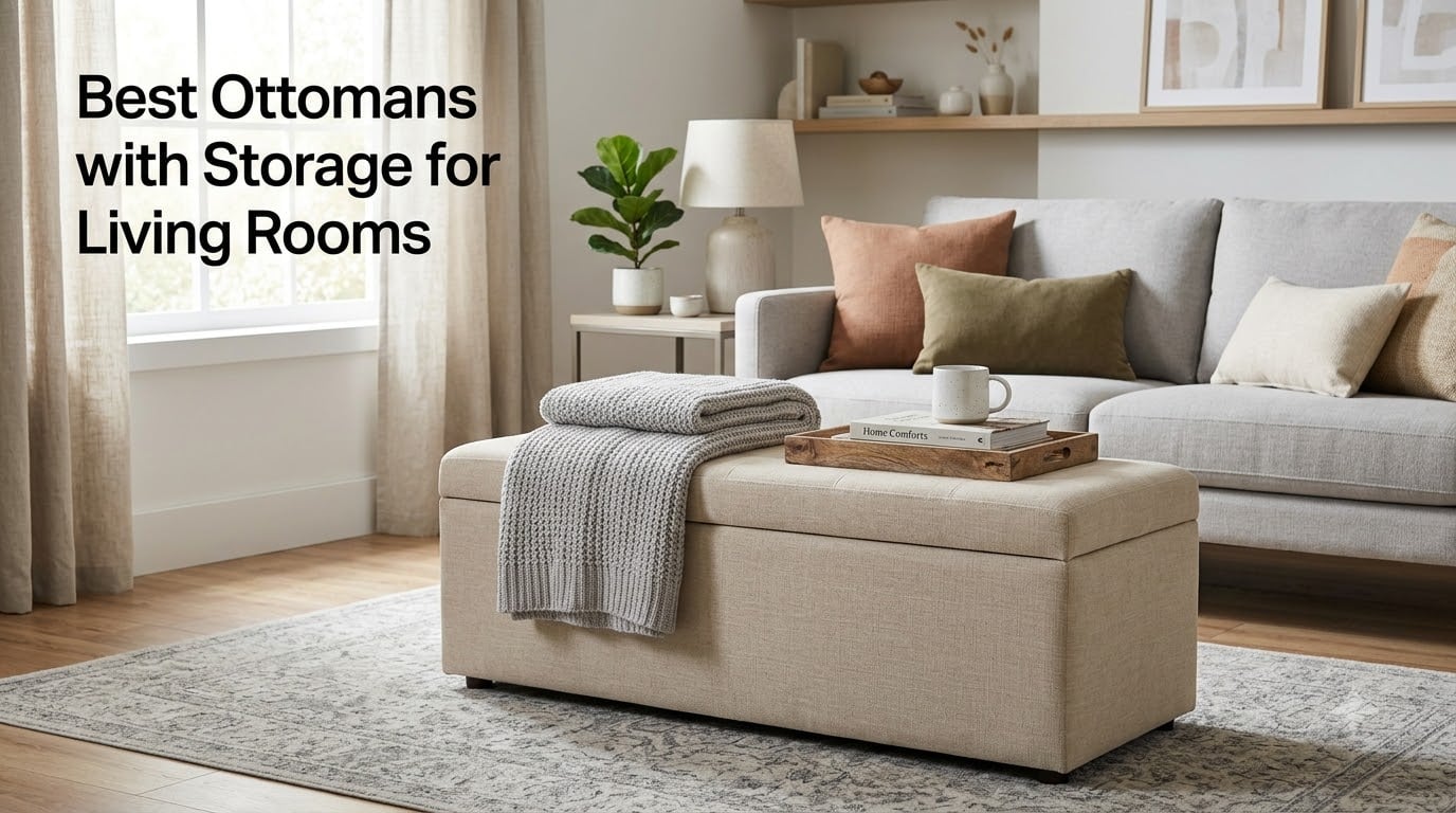 Best Ottomans with Storage for Living Rooms