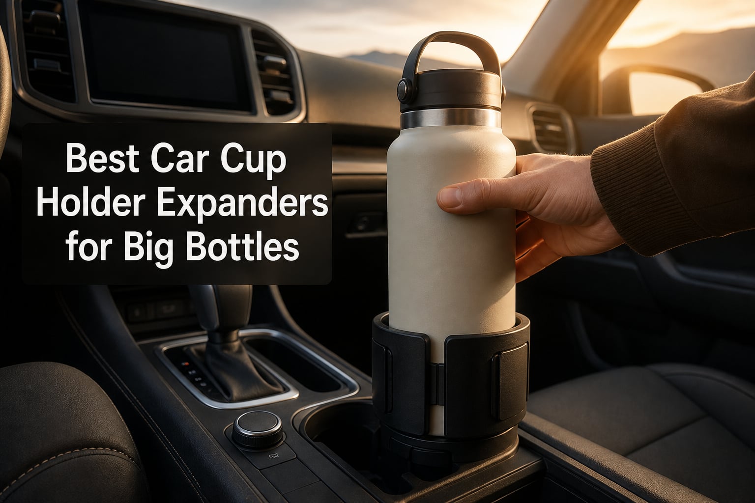 Best Car Cup Holder Expanders for Big Bottles