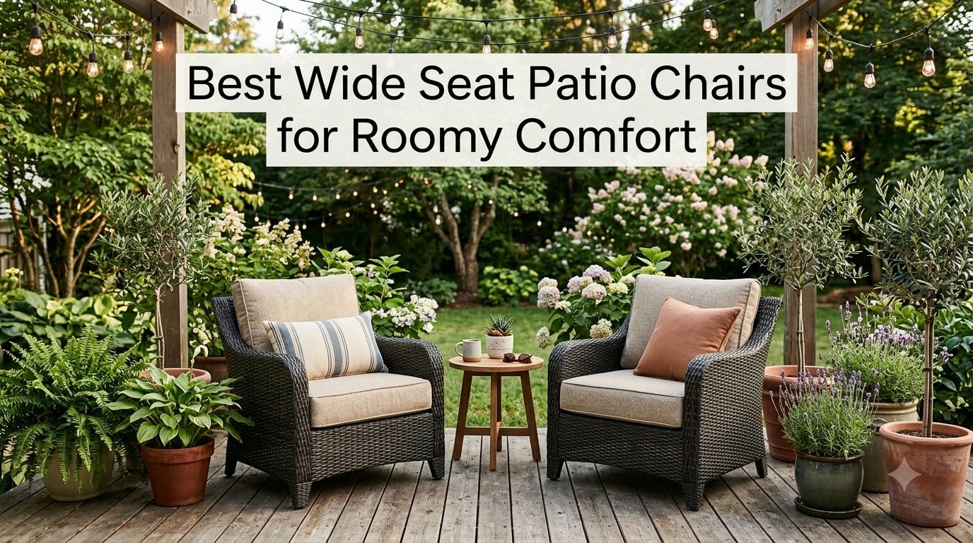 Best Wide Seat Patio Chairs for Roomy Comfort
