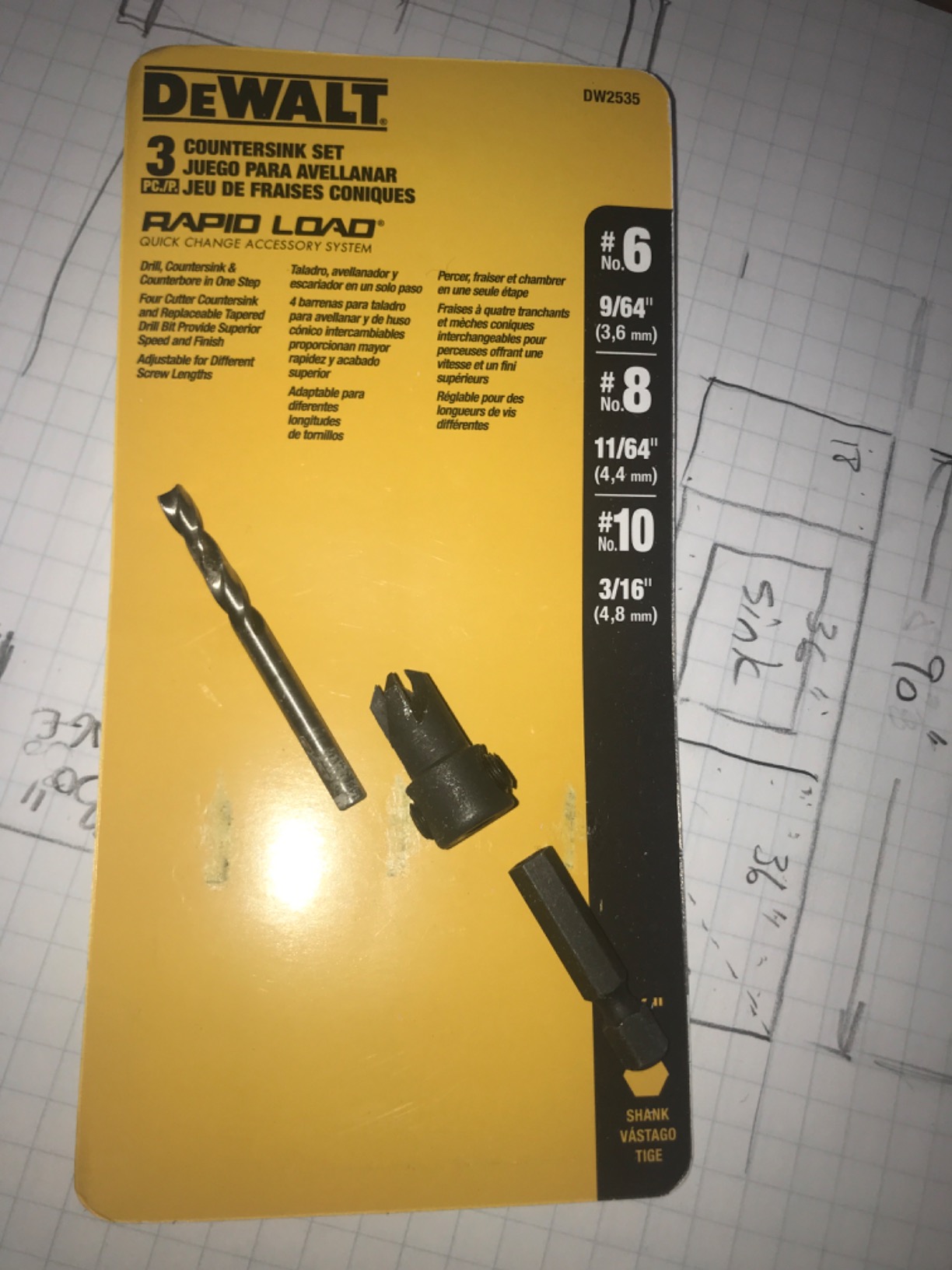 DEWALT Countersink Drill Bit Set #6, #8, #10, 3-Piece (DW2535) customer photo 1