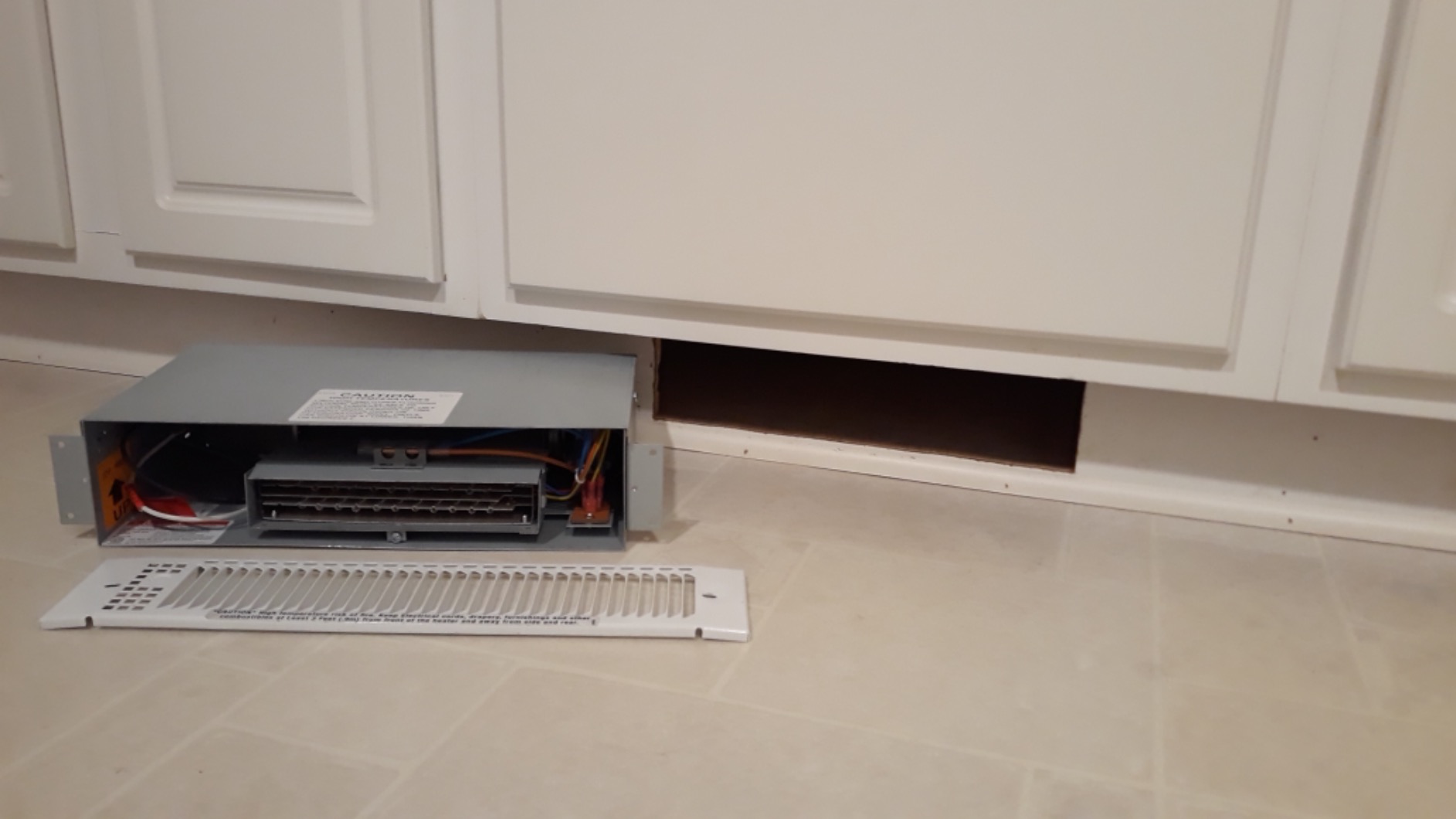 KING KT1215-MW-BW KT-MW Multi-Watt Kickspace Heater, 1500W / 120V, White customer photo 1