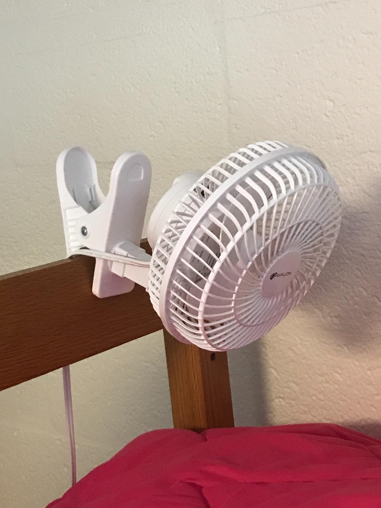 Comfort Zone Portable Clip on Fan with Fully Adjustable Tilt, Electric, 6 inch, Quiet, Indoor, 2 Speed, Mini Desk Fan, Table Fan, Airflow 6.53 ft/sec, Ideal for Home, Bedroom, Dorm & Office, CZ6C customer photo 1