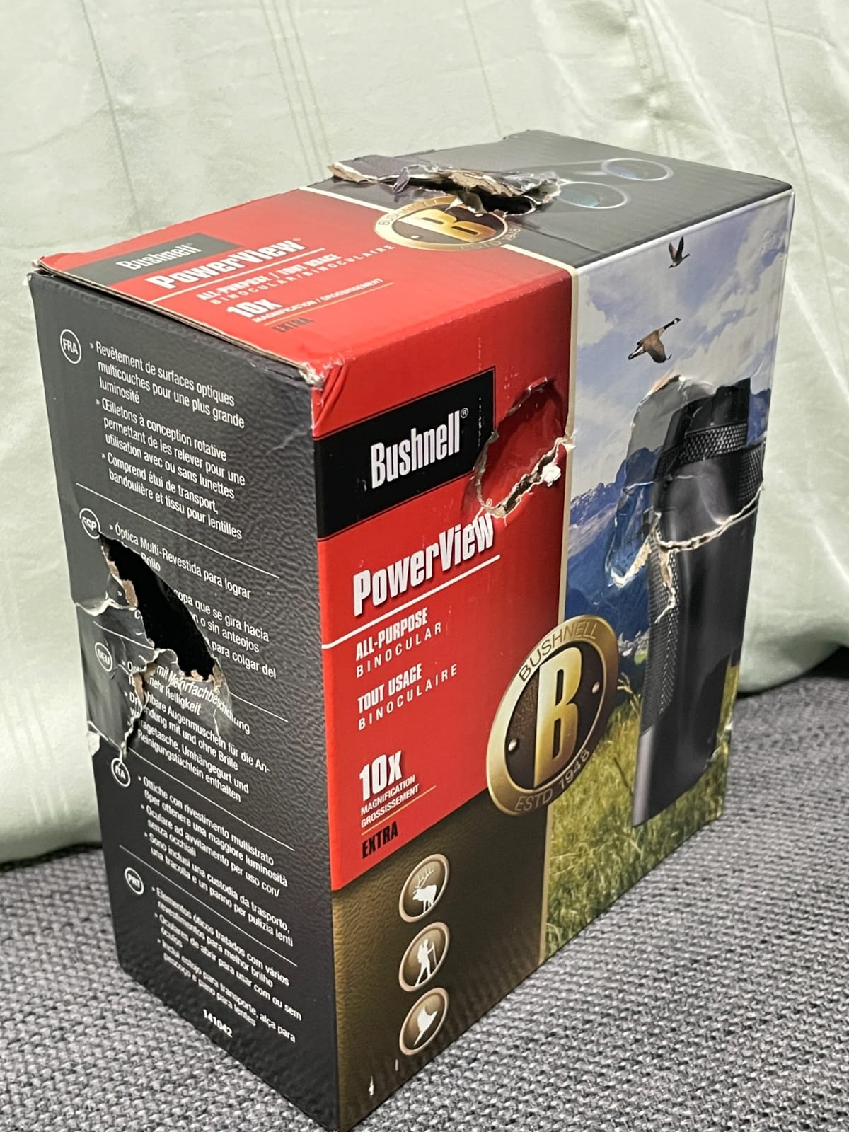 Bushnell PowerView 10x42 Compact Roof Prism Binoculars, Black customer photo 1