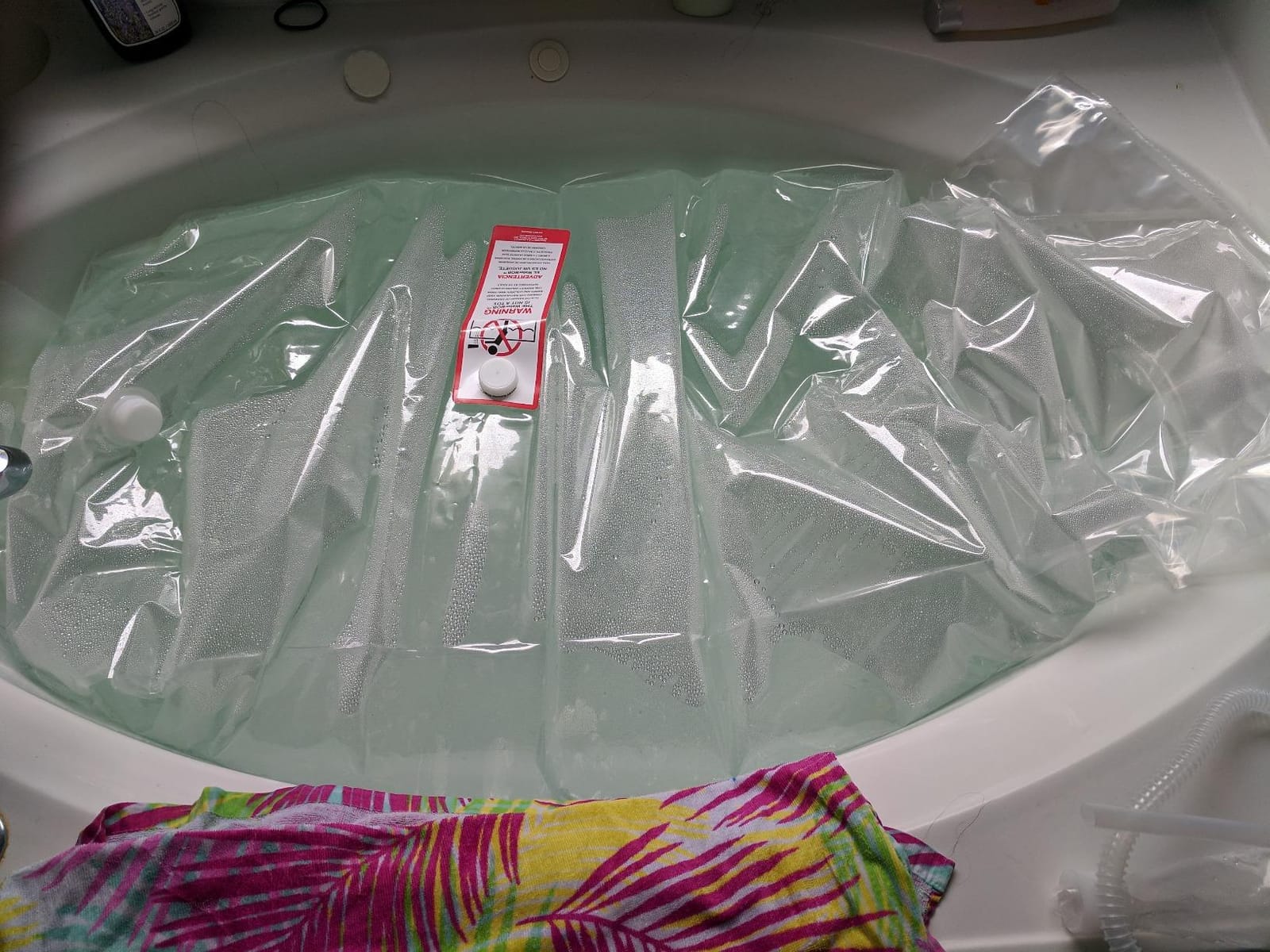 waterBOB Bathtub Emergency Water Storage Bladder Up To 100 Gallon Capacity - Food Grade Liner with Hand Pump for Hurricane and Disaster Preparedness - BPA Free Drinking Water Container customer photo 1