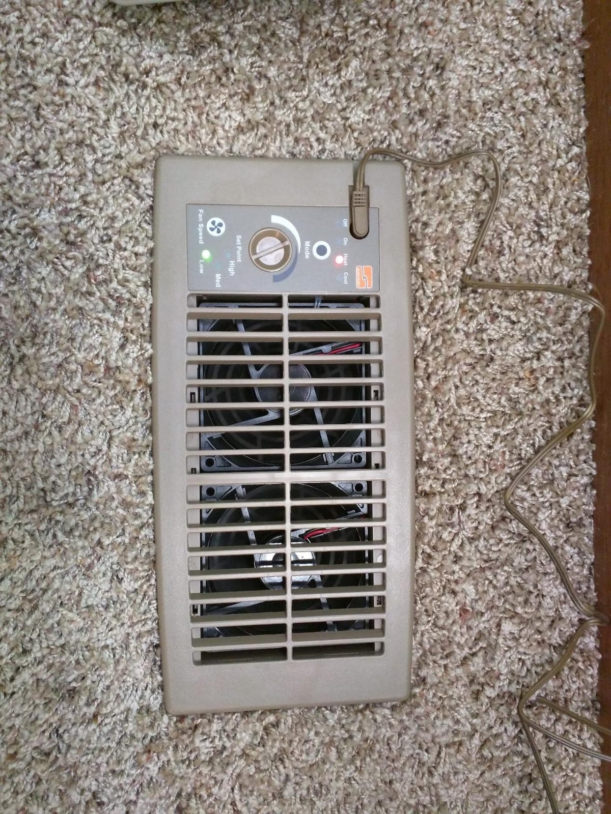 Suncourt Flush Fit Register Booster Fan, Floor/Wall Vents, Brown (HC500-B) customer photo 2
