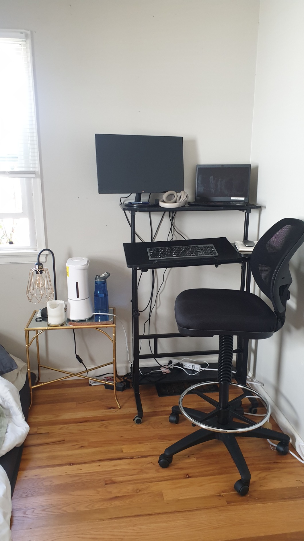 Office Star DC Series Deluxe Breathable Mesh Back Ergonomic Drafting Chair with Lumbar Support and Adjustable Footring, Black Fabric customer photo 1