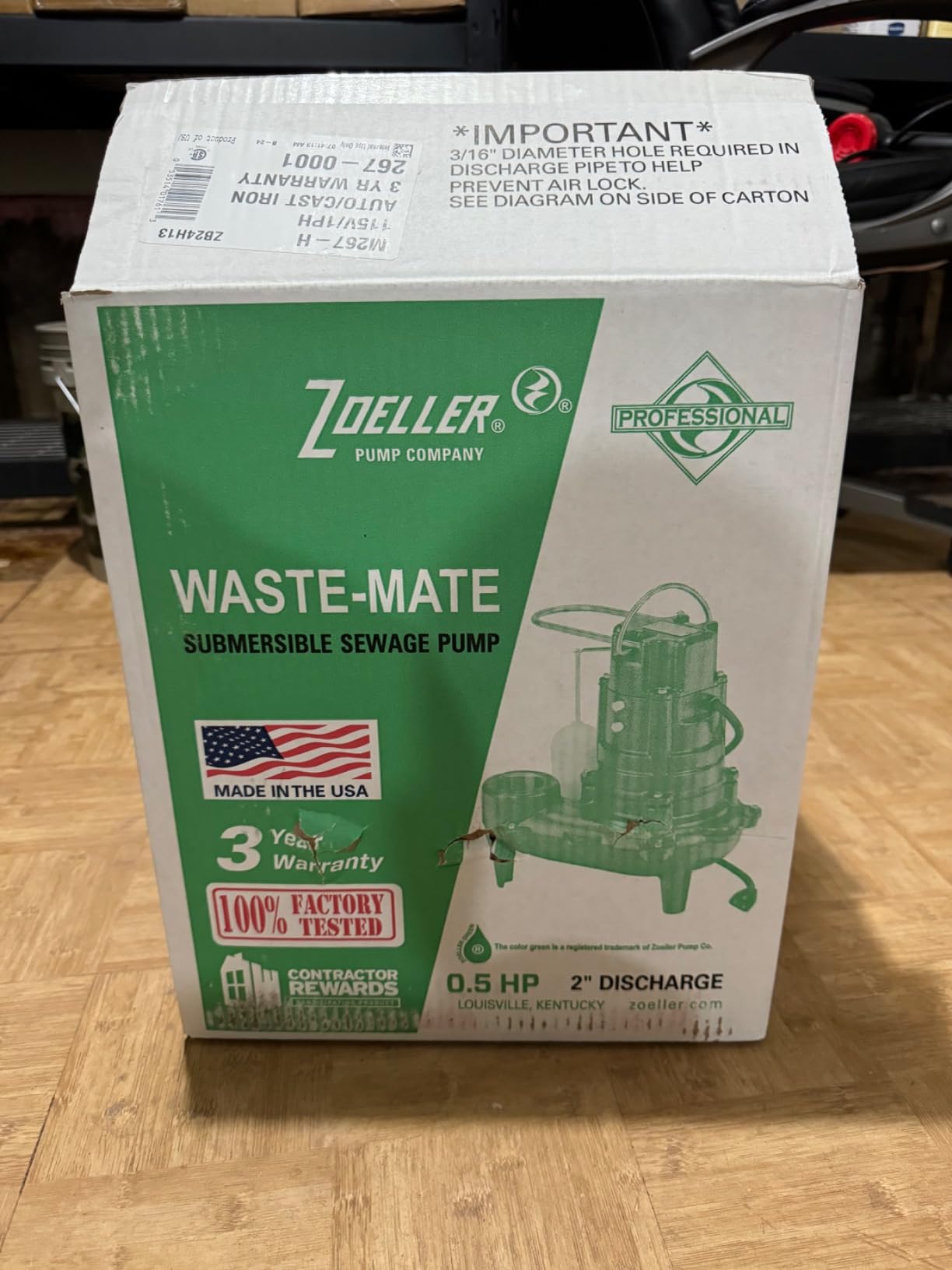 Zoeller Waste-Mate 267-0001 Sewage Pump, 1/2 HP Automatic customer photo 2