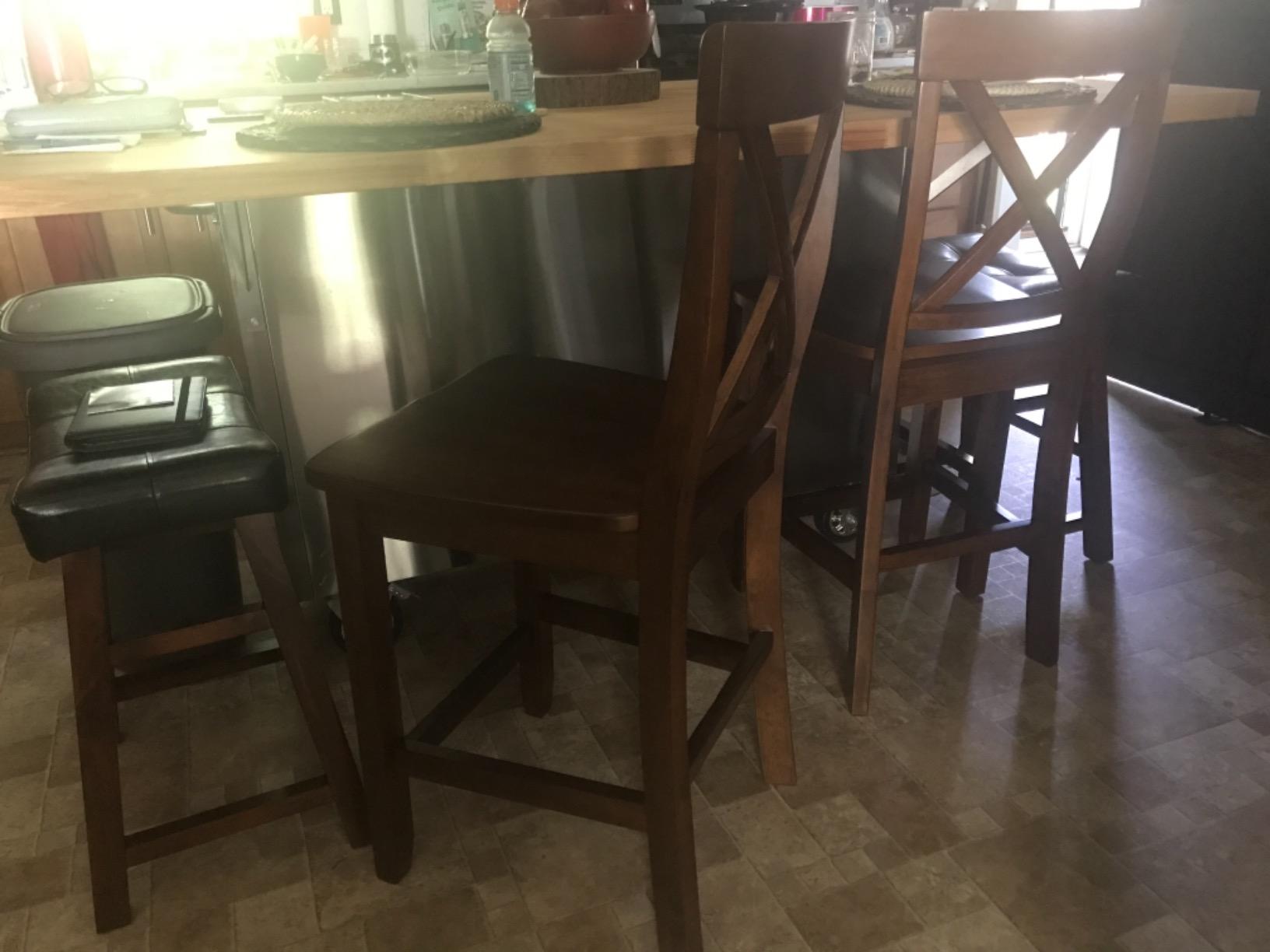 Crosley Furniture X-Back Wood Bar Stools, Set of 2, 30