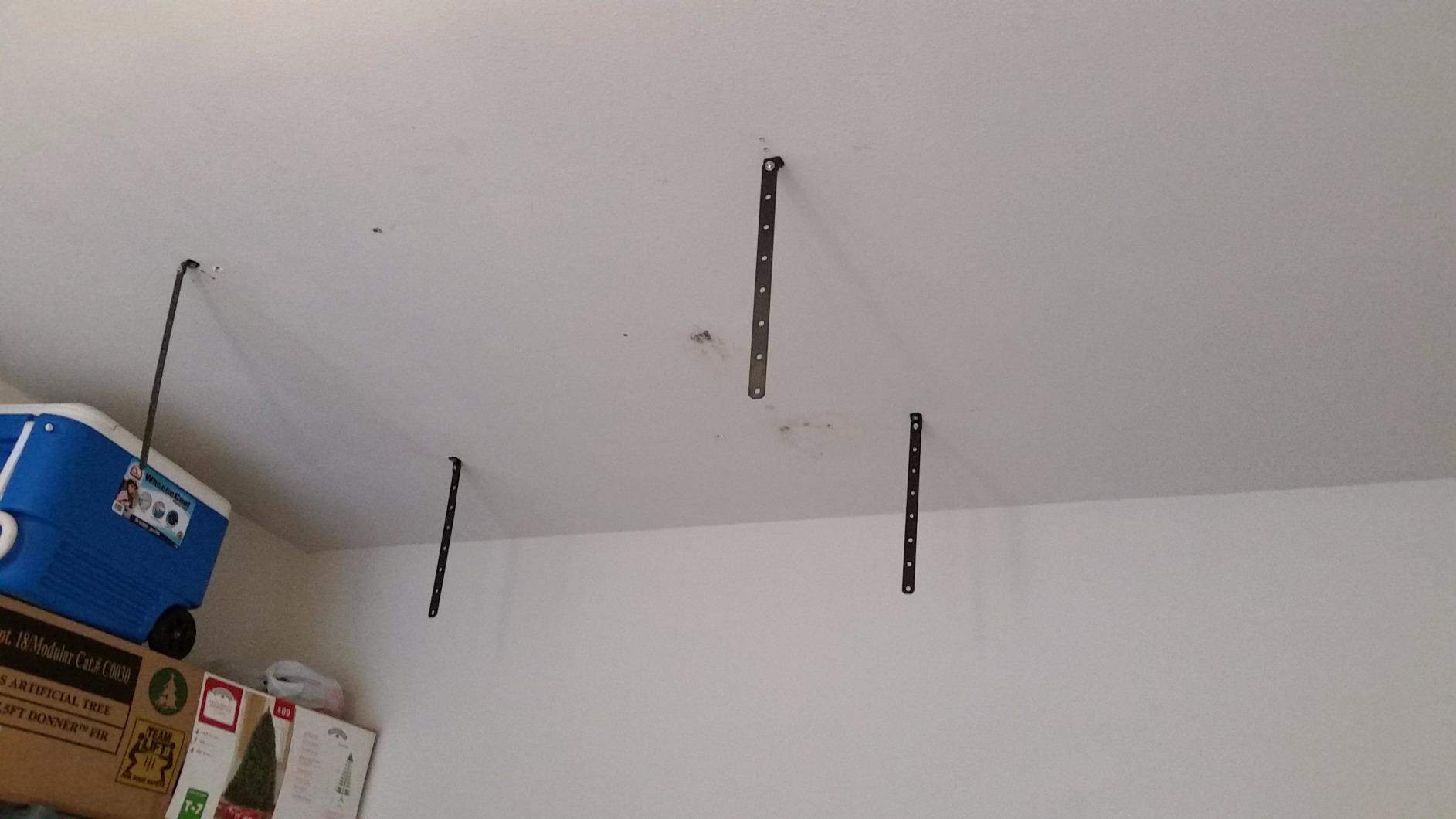 Hyloft Overhead Steel Garage Storage System, Ceiling Rack, 45-Inch x 45-Inch, 00625, Hammertone customer photo 2