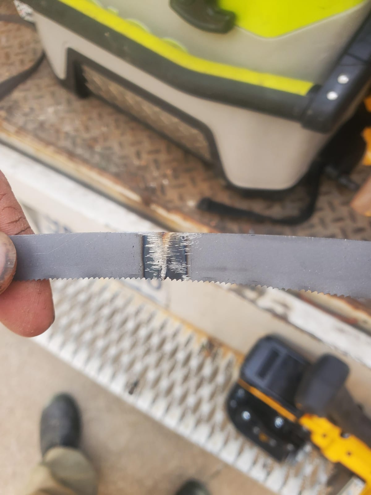 DEWALT Portable Band Saw Blade, 32-7/8-Inch, .020-Inch, 18 TPI, 3-Pack (DW3983C) customer photo 1