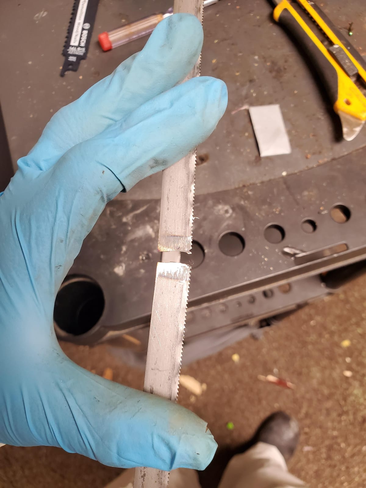 DEWALT Portable Band Saw Blade, 32-7/8-Inch, .020-Inch, 18 TPI, 3-Pack (DW3983C) customer photo 2