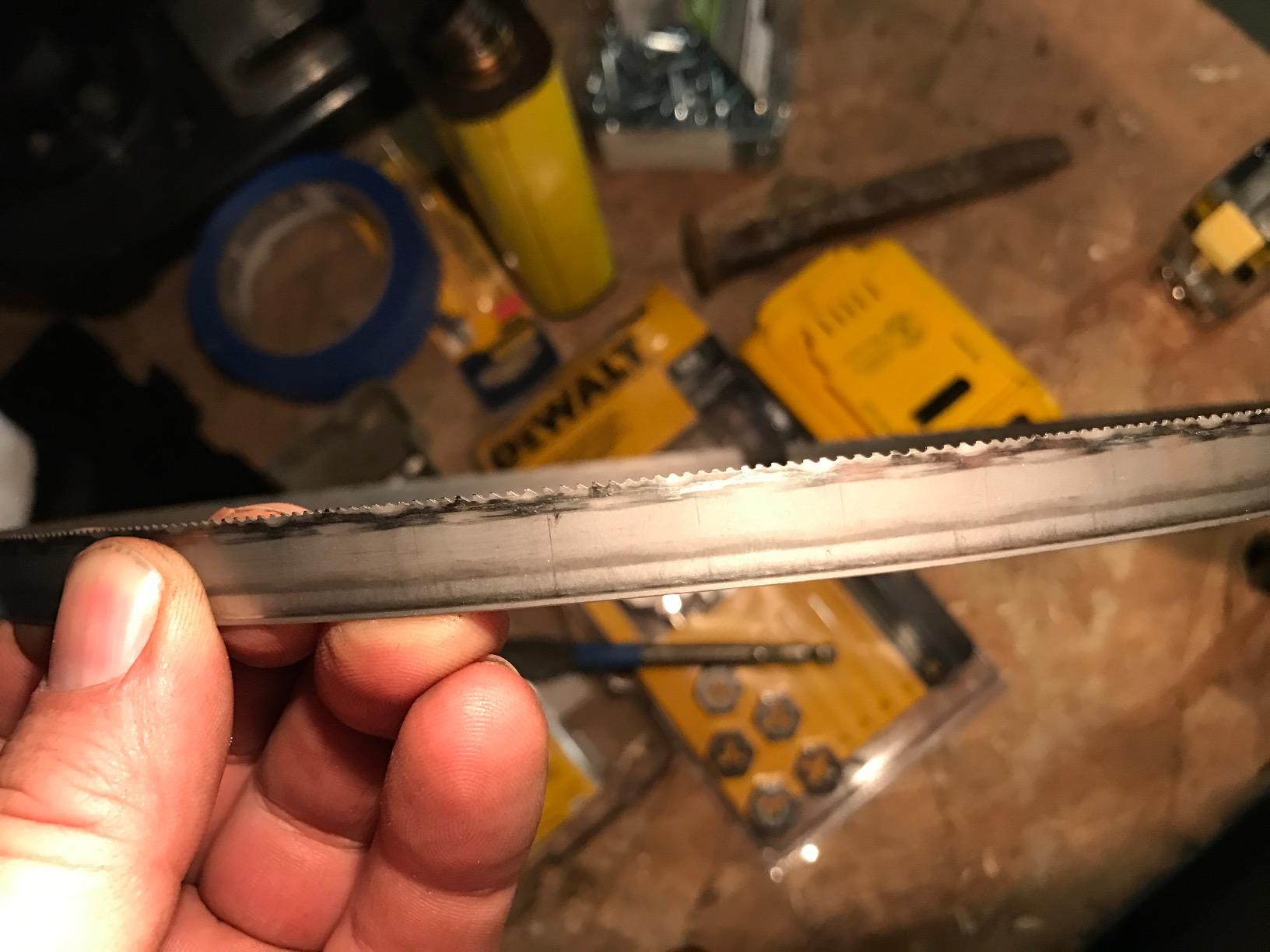 DEWALT Portable Band Saw Blade, 32-7/8-Inch, .020-Inch, 14/18 TPI, 3-Pack (DW3986C) customer photo 1