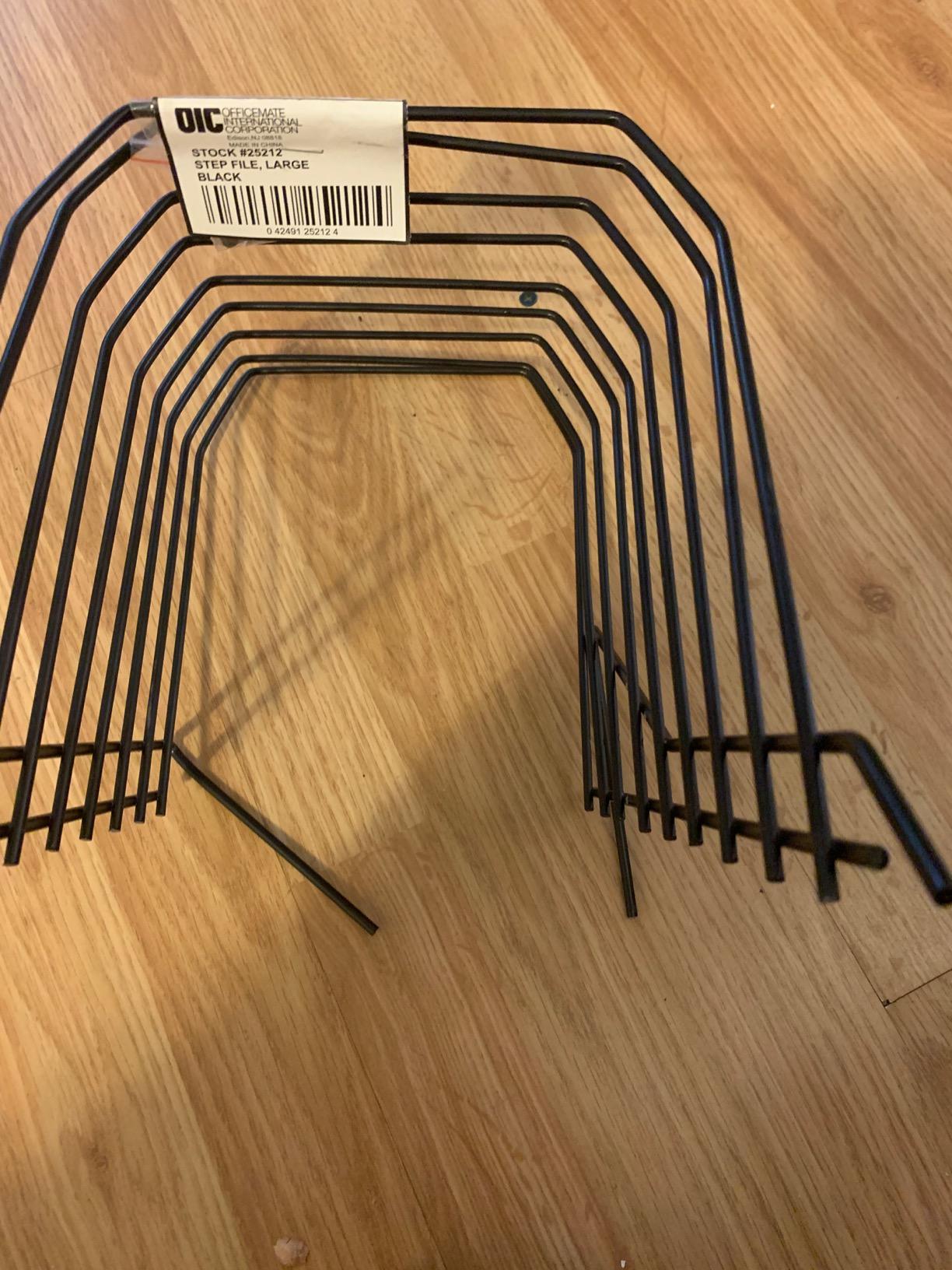 Officemate Large Incline 8 Compartment Wire Caddy, Black, 8.5 x 10.375 x 12.625 Inches customer photo 2