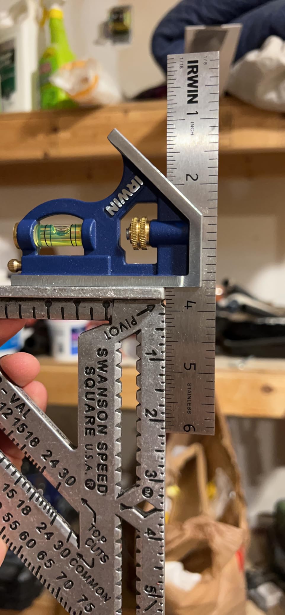 IRWIN Combination Square, 12”, 45-90 Degree Marking, Stainless Steel (1794469) customer photo 1