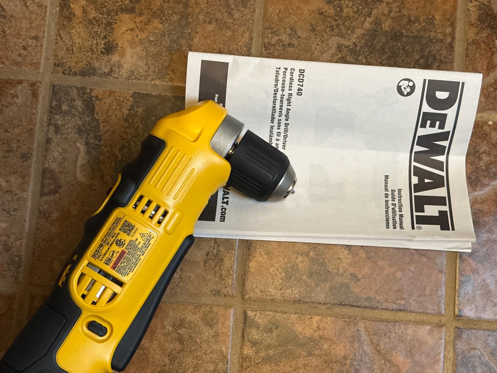 DEWALT DCD740B 20-Volt MAX Li-Ion Right Angle Drill (Tool Only) customer photo 1