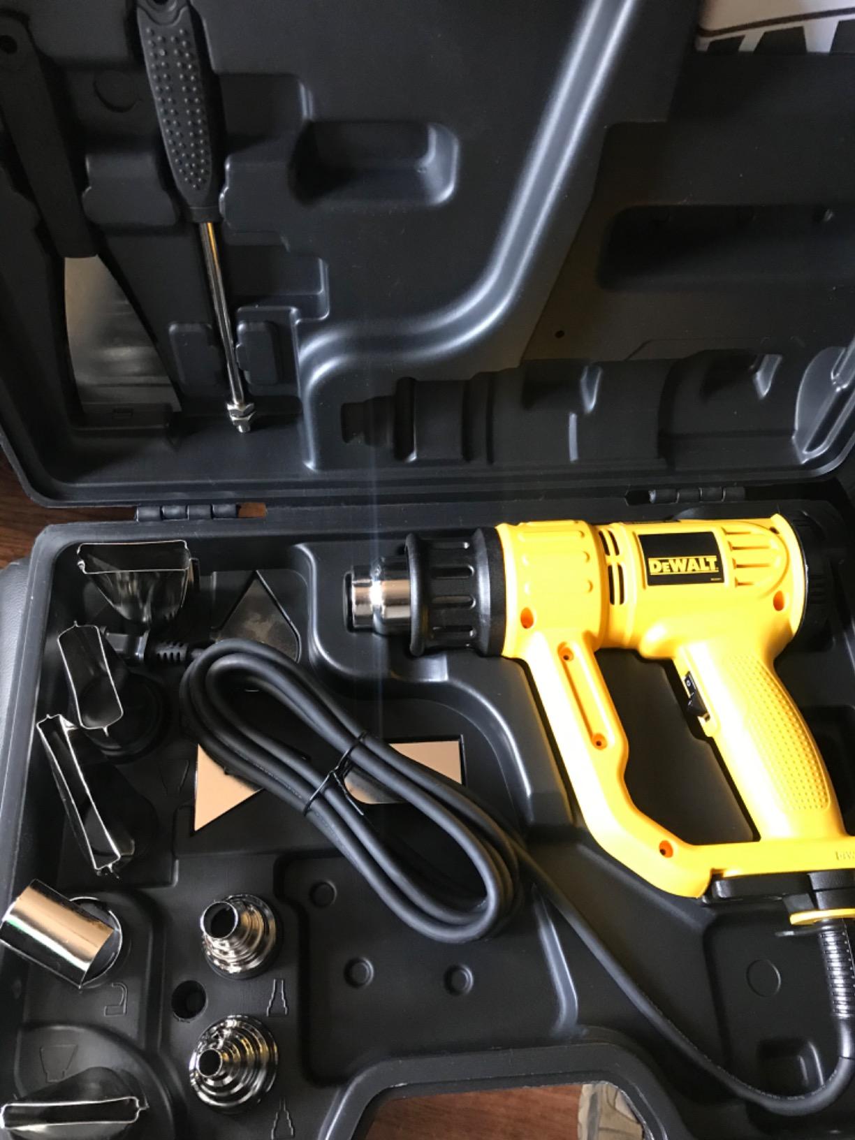 DEWALT Classic Heat Gun with LCD Display & Hard Case/Accessory Kit (D26960K), Yellow customer photo 2