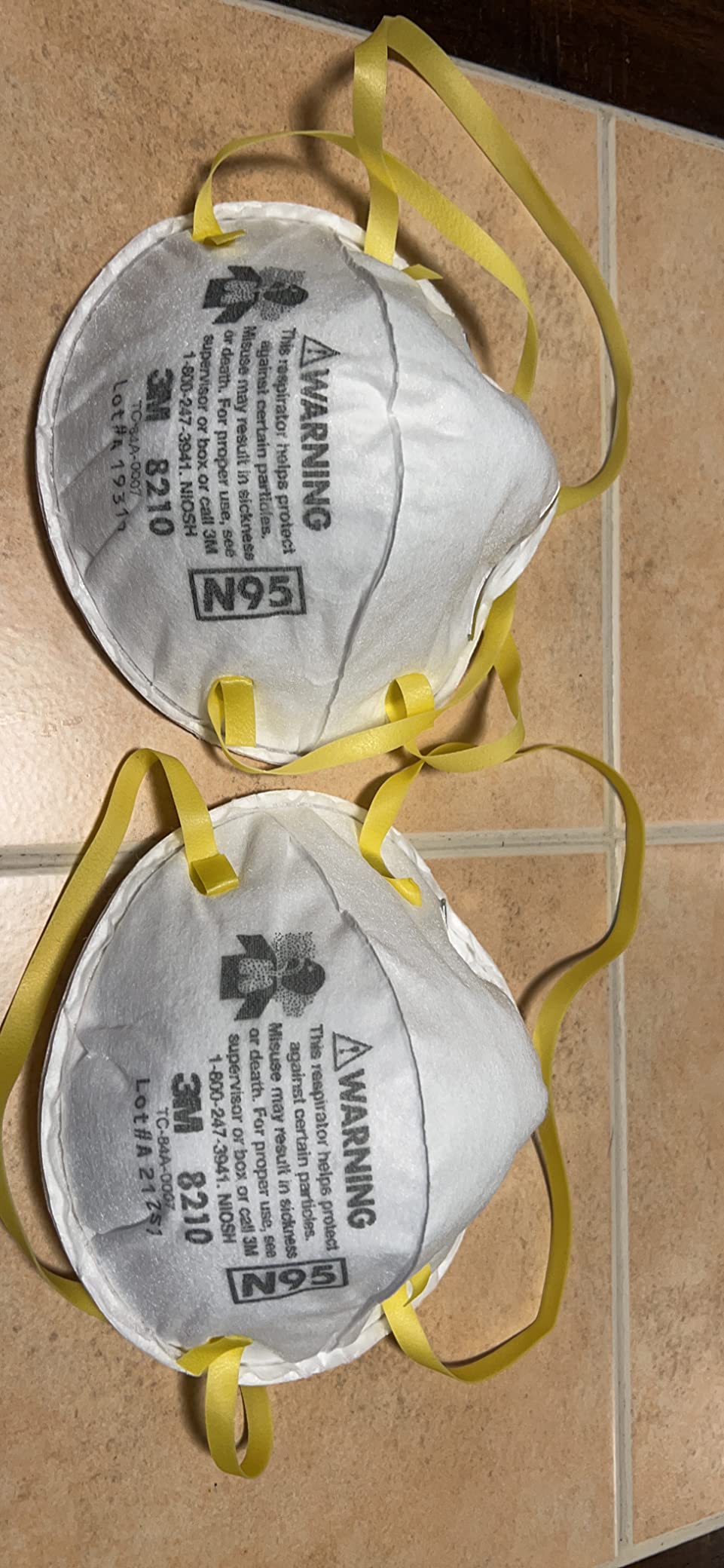 3M Particulate Disposable Respirator 8210, N95, Pack of 20, NIOSH APPROVED customer photo 2