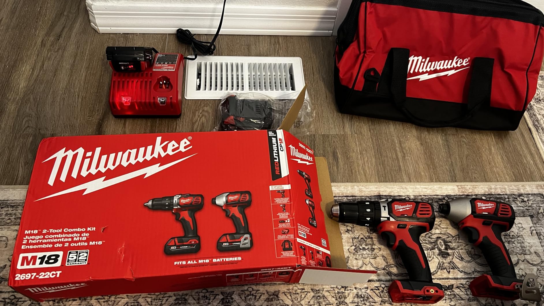 Milwaukee 2697-22CT M18 18-Volt Lithium-Ion Cordless Hammer Drill/Impact Driver Combo Kit customer photo 2