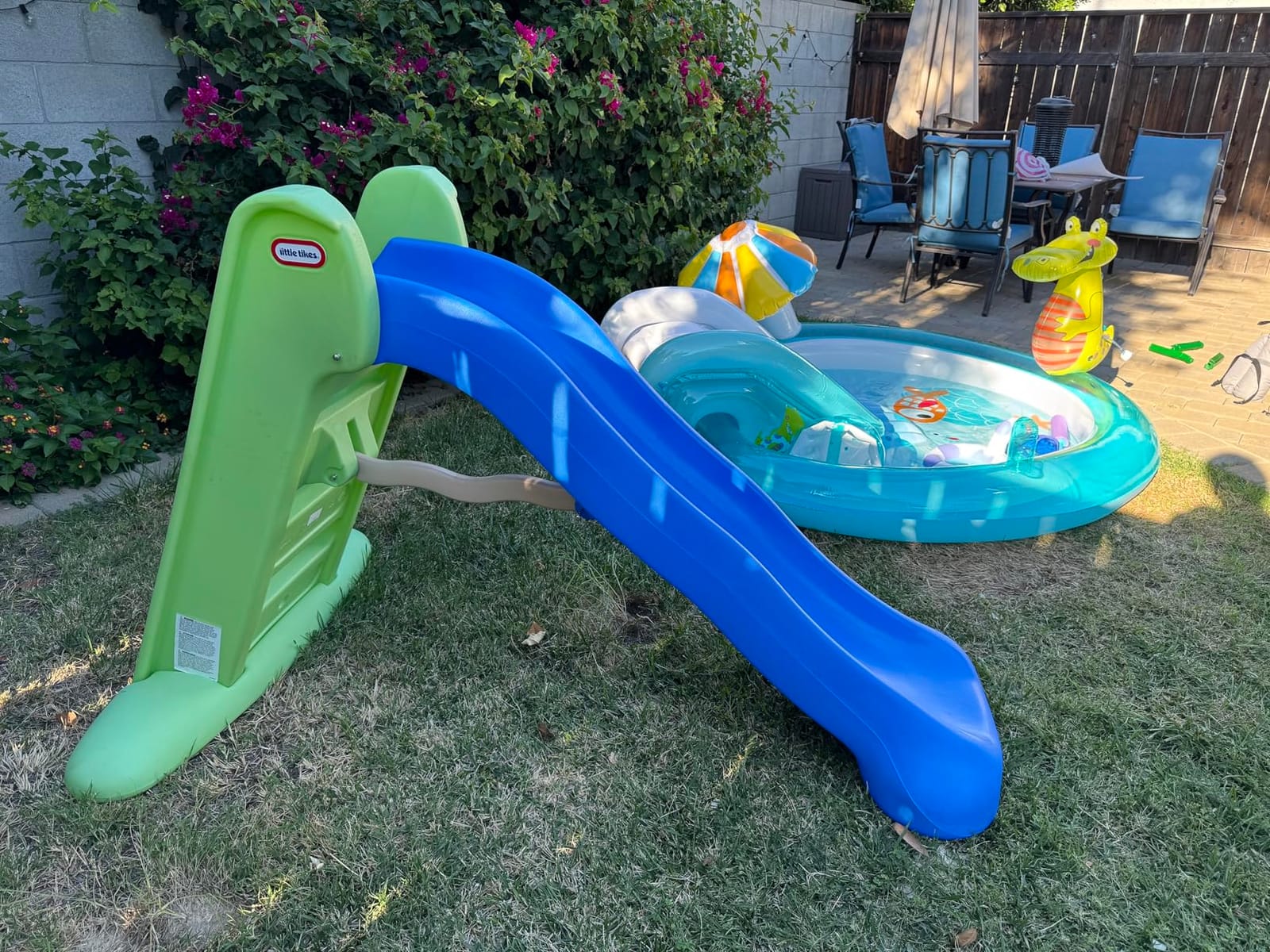 Little Tikes Easy Store Large Slide , Blue/Green customer photo 2