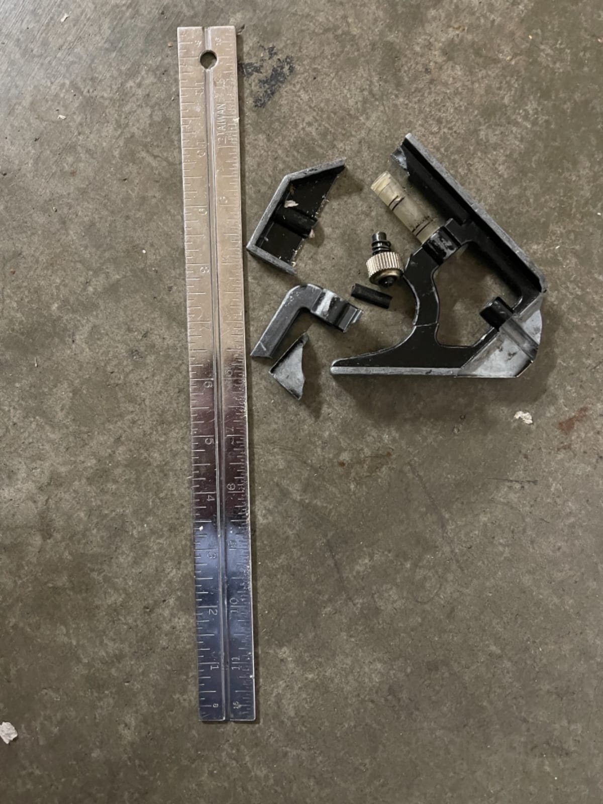 Starrett Steel Combination Square with Square Head, 12