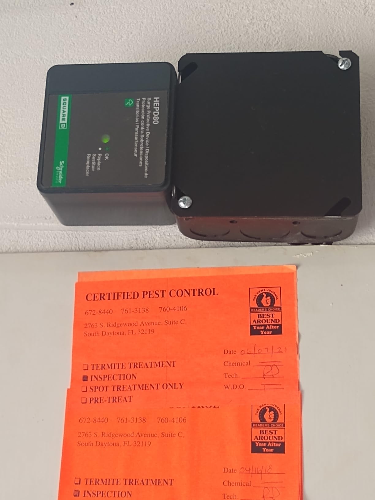 Square D HEPD80 Universal Whole House Surge Protection Device, 1-Phase, 3-Wire for 120/240V, 80kA customer photo 1