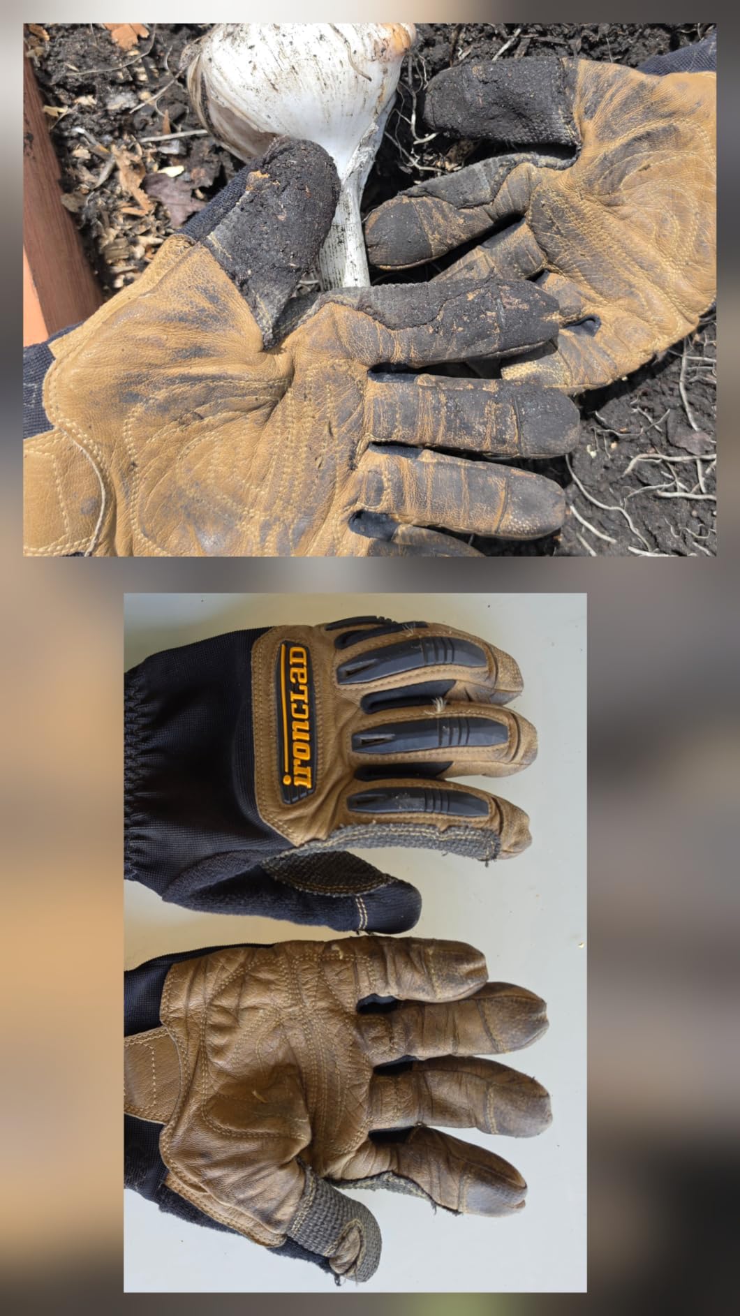 Ranchworx Leather Gloves, Black/Tan, X-Large customer photo 2