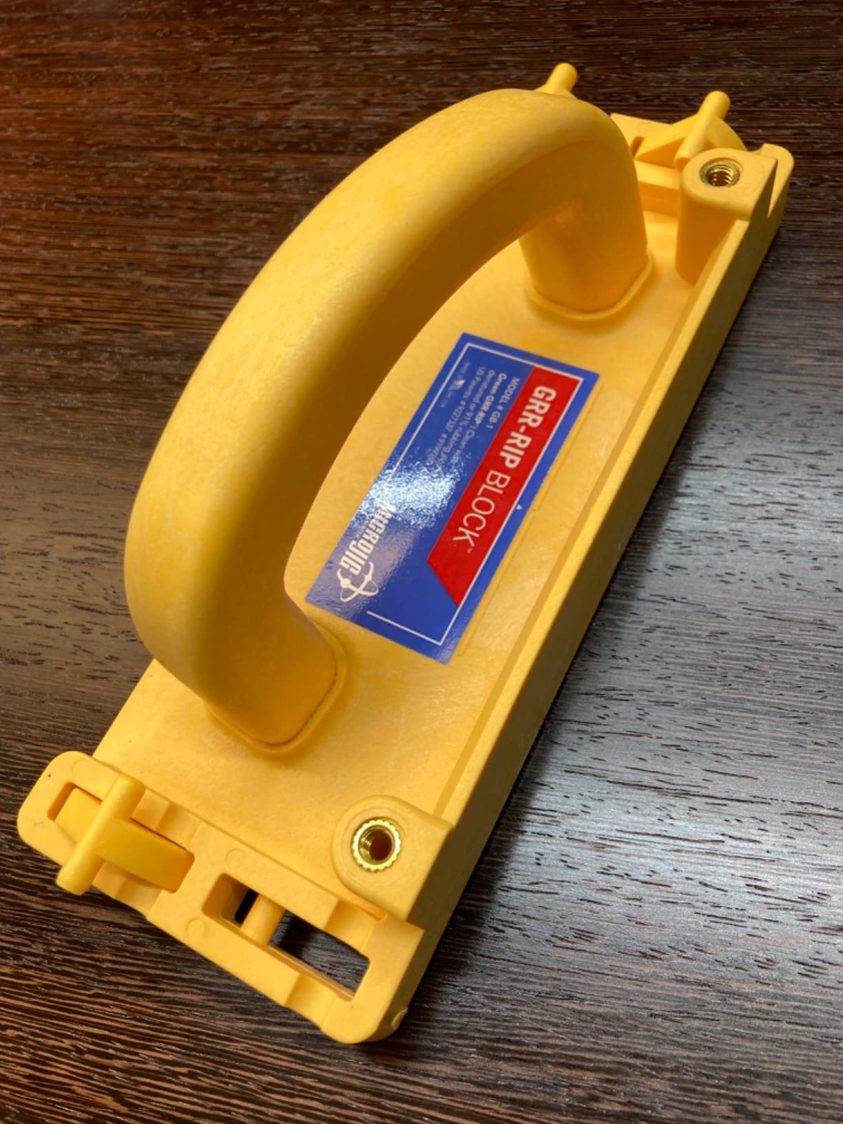 MICROJIG GRR-RIP-BLOCK Smart Push Block for Routers, Jointers, Band and Table Saws, Woodworking Tool, Extreme Grip, GB-1, Yellow/Green customer photo 1