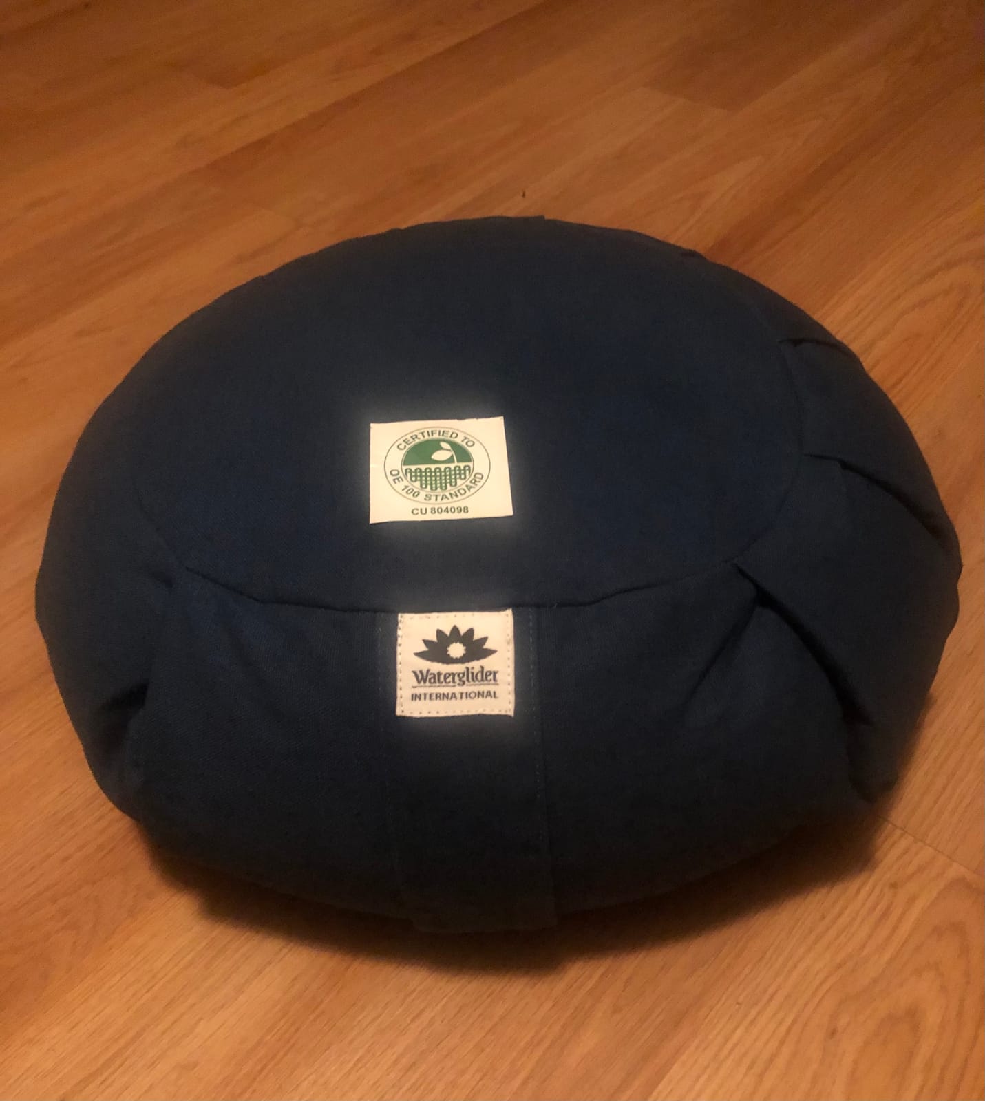 Meditation Cushion, Round, Buckwheat Husk Filled, Floor Pillow or Cushions, Yoga Seat, Zafu, Made in the USA customer photo 1