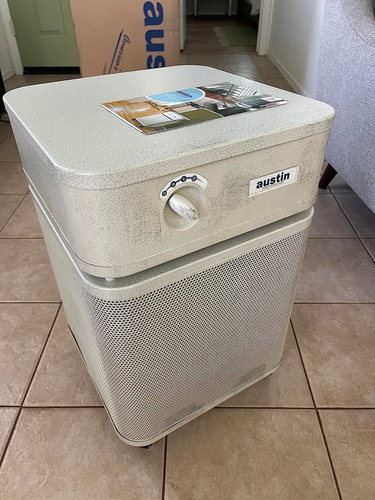 Austin Air HealthMate Plus Air Purifier - Advanced 4- Stage Filtration Air Purifiers For Home with Activated Carbon & Zeolite - Ideal as Air Purifiers for Bedroom or Large room, Model B450 Sandstone customer photo 2